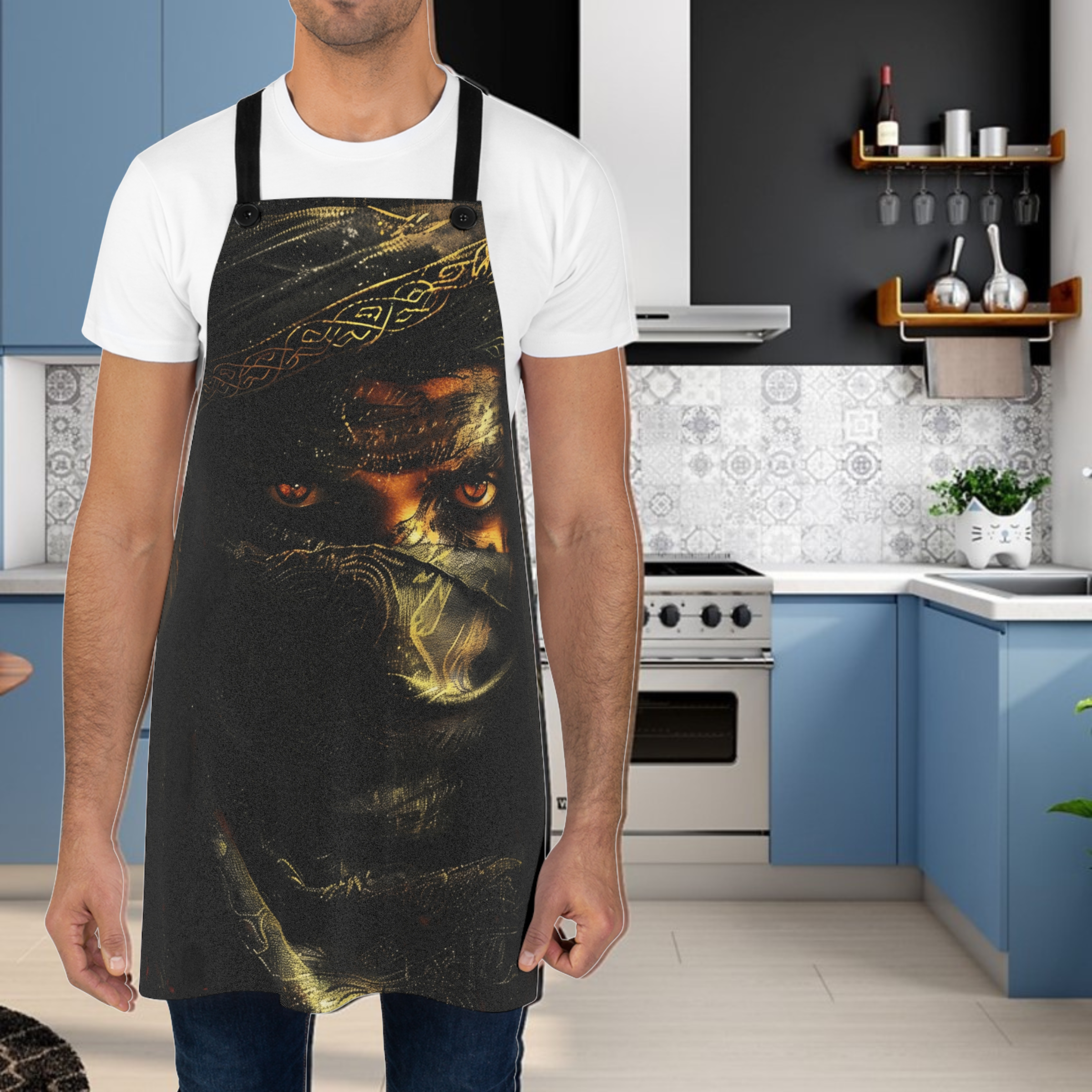 Arab Sheik Portrait Kitchen Apron (AOP) Arab Sheik Portrait Kitchen Apron (AOP)