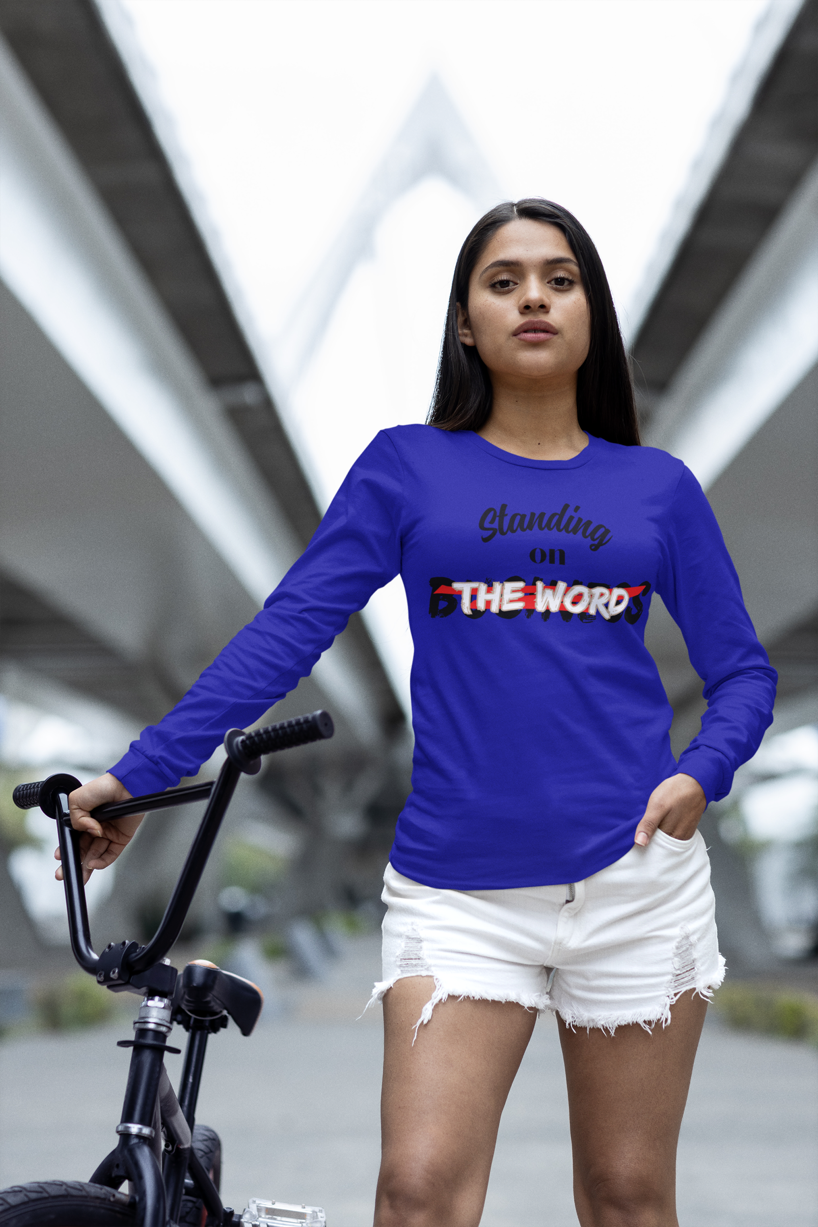 Standing On The Word Christian Long Sleeve Tee product thumbnail image