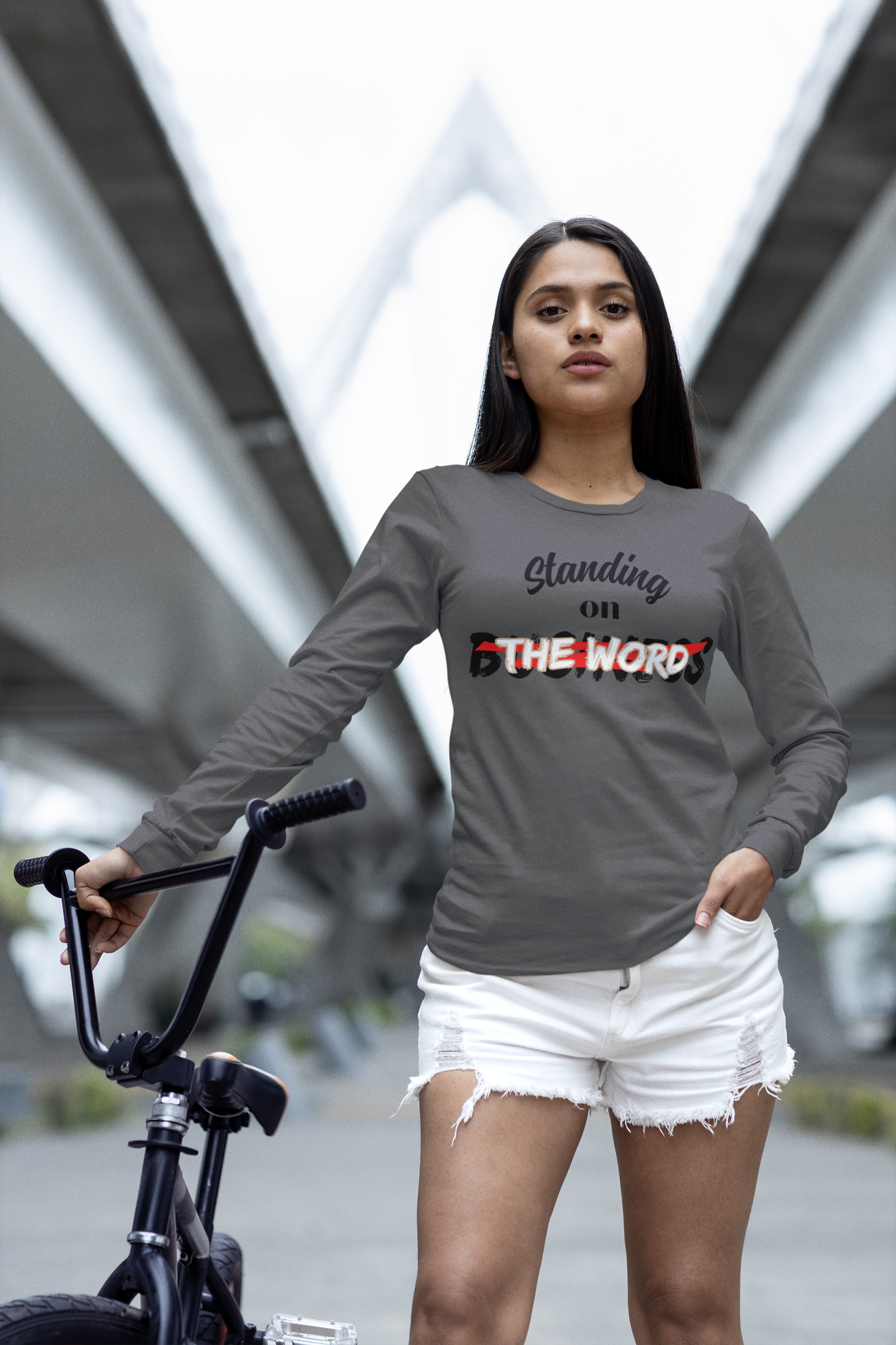 Standing On The Word Christian Long Sleeve Tee product thumbnail image