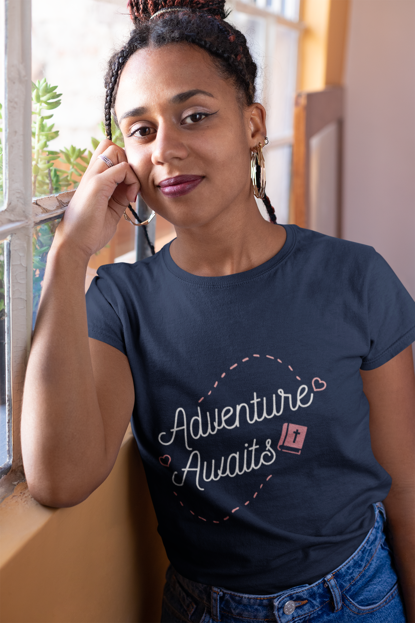 Adventure awaits woman's soft style tee product thumbnail image Adventure awaits woman's soft style tee product thumbnail image