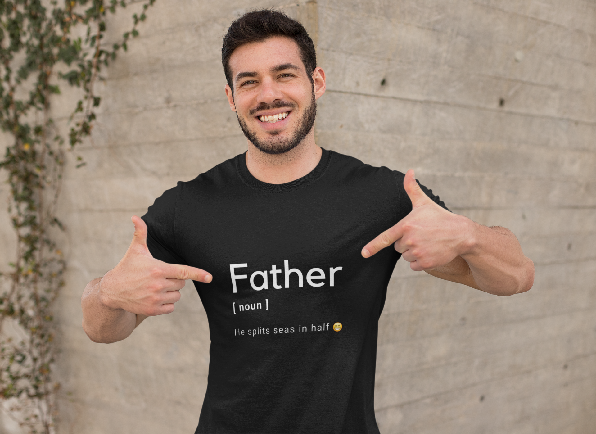 Father noun: He splits seas in half (Unisex Cotton Crew Tee) Father noun: He splits seas in half (Unisex Cotton Crew Tee)