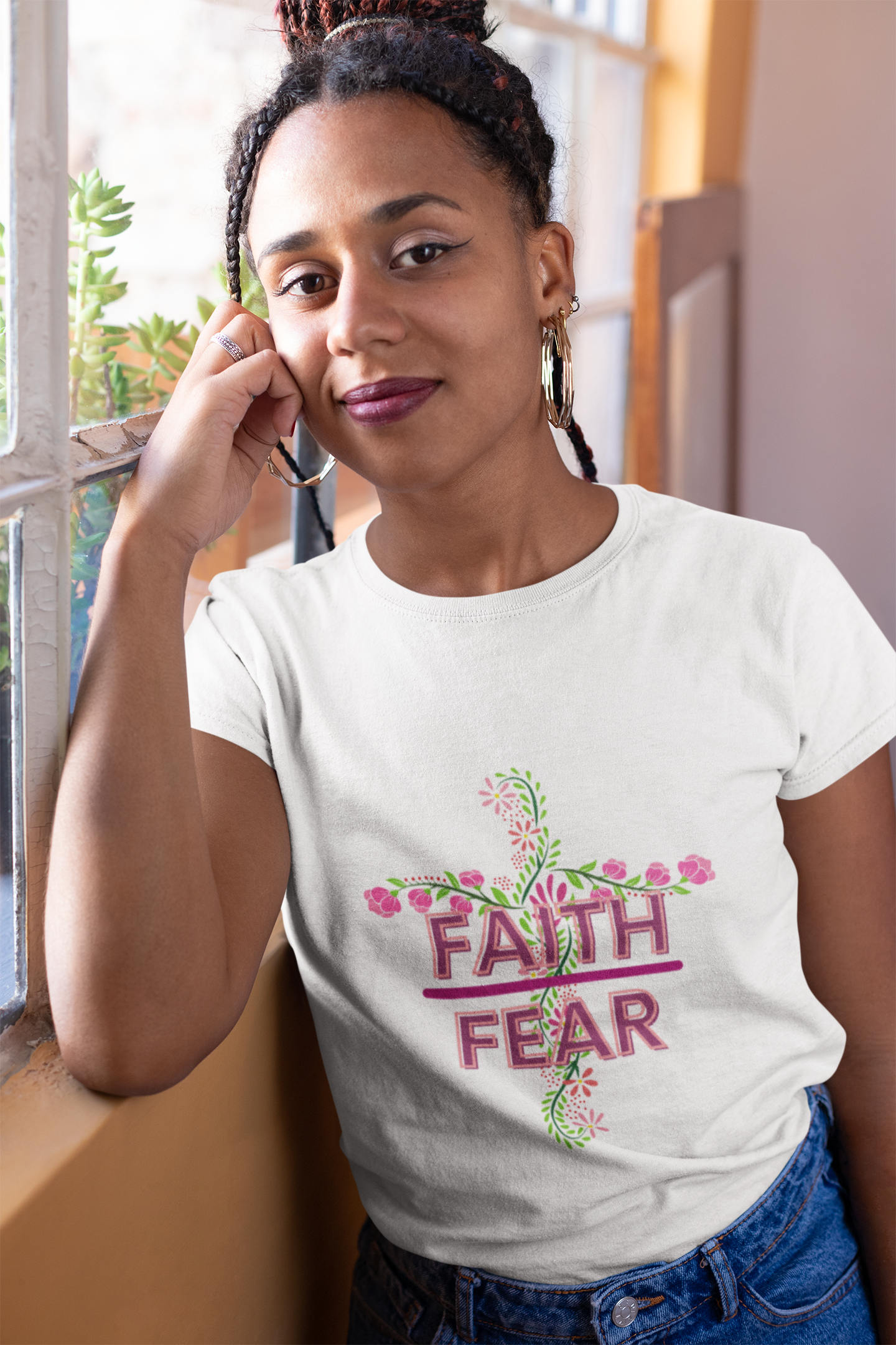 Faith over fear (Women soft style Tee) Faith over fear (Women soft style Tee)