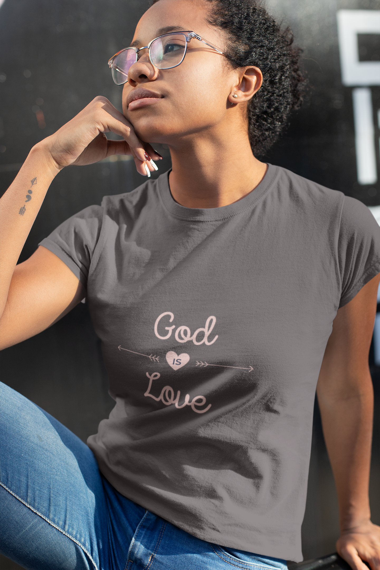 God is Love (Woman's soft style Tee) product thumbnail image God is Love (Woman's soft style Tee) product thumbnail image