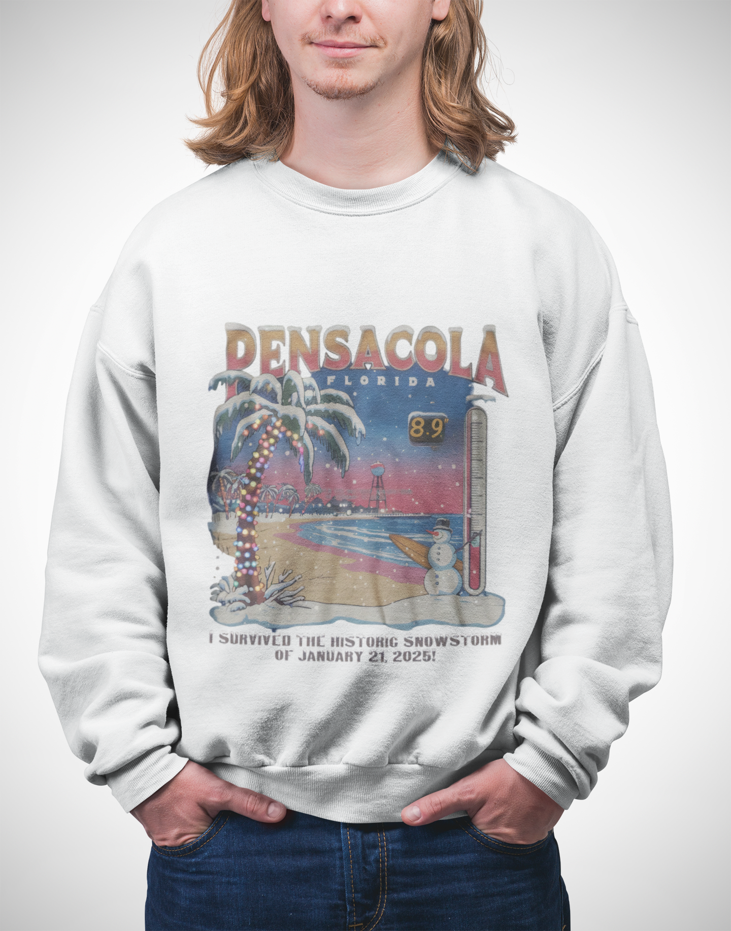 Pensacola Snowstorm 2025 Sweatshirt product thumbnail image Pensacola Snowstorm 2025 Sweatshirt product thumbnail image