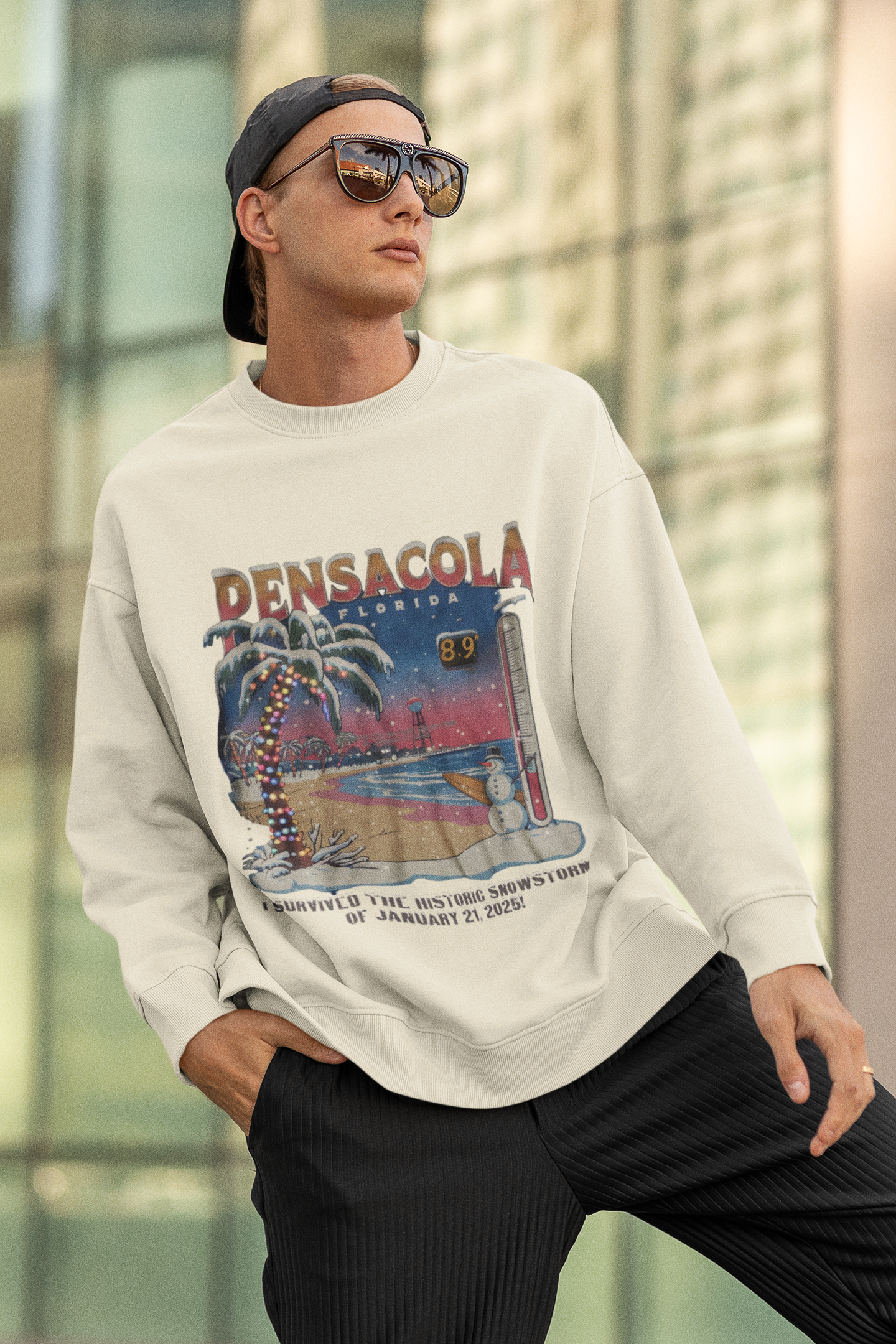 Pensacola Snowstorm 2025 Sweatshirt product thumbnail image Pensacola Snowstorm 2025 Sweatshirt product thumbnail image