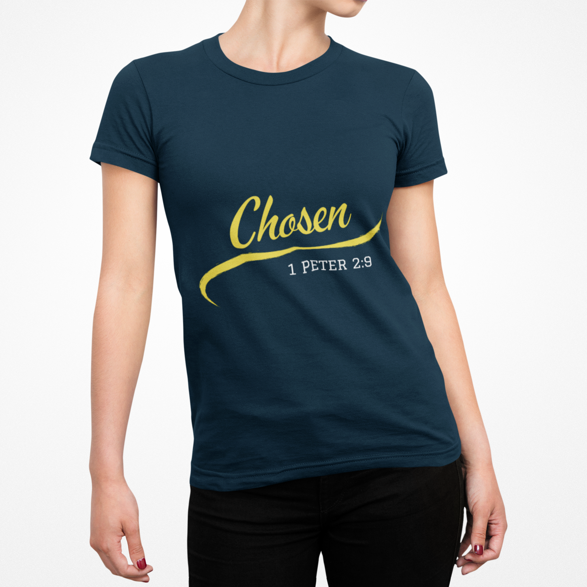 Chosen 1 Peter 2:9 (Unisex Cotton Crew Tee) product thumbnail image