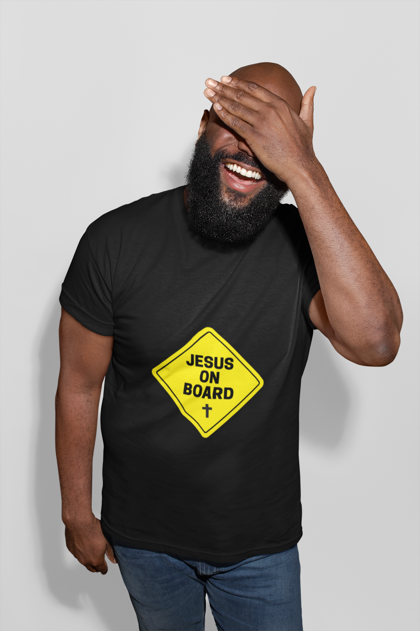 Jesus On Board (Unisex Cotton Crew Tee) Jesus On Board (Unisex Cotton Crew Tee)