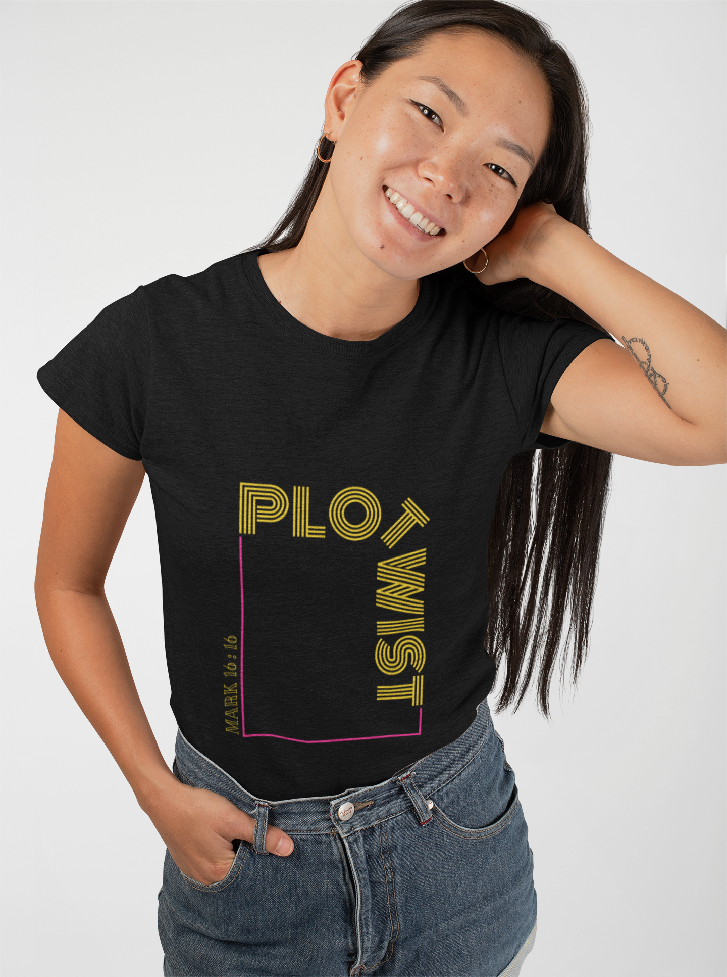 Plot Twist Mark 16:16 (Woman's soft style Tee) Plot Twist Mark 16:16 (Woman's soft style Tee)