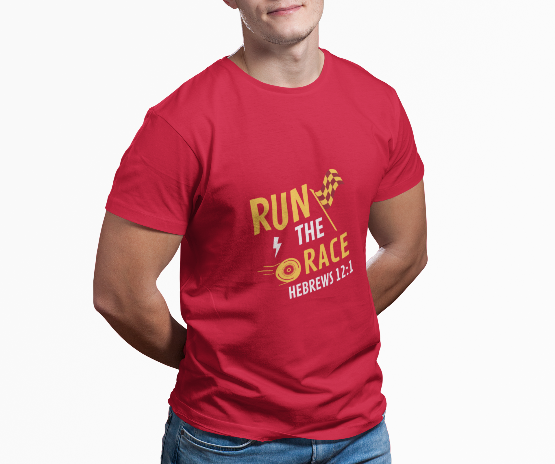 Run the race (Unisex Cotton Crew Tee) Run the race (Unisex Cotton Crew Tee)