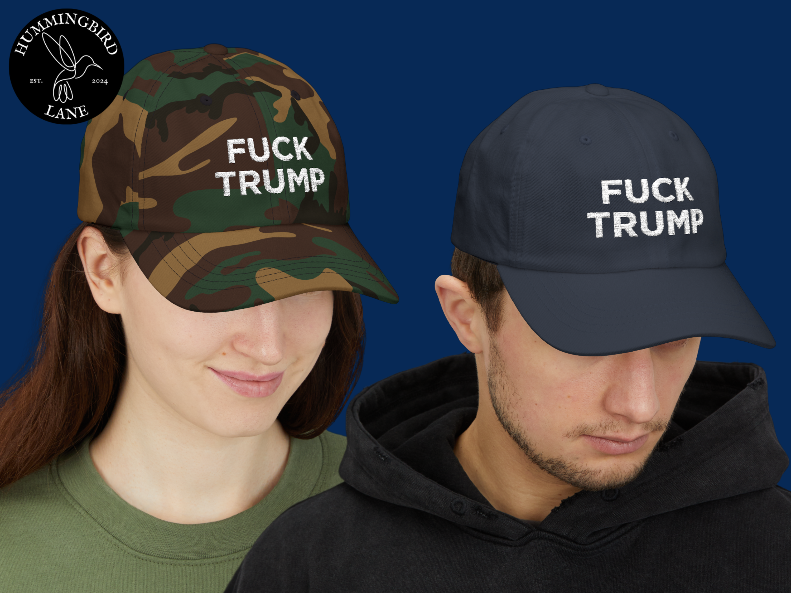 Embroidered Fuck Trump Classic Dad Cap product thumbnail image Embroidered Fuck Trump Classic Dad Cap product thumbnail image