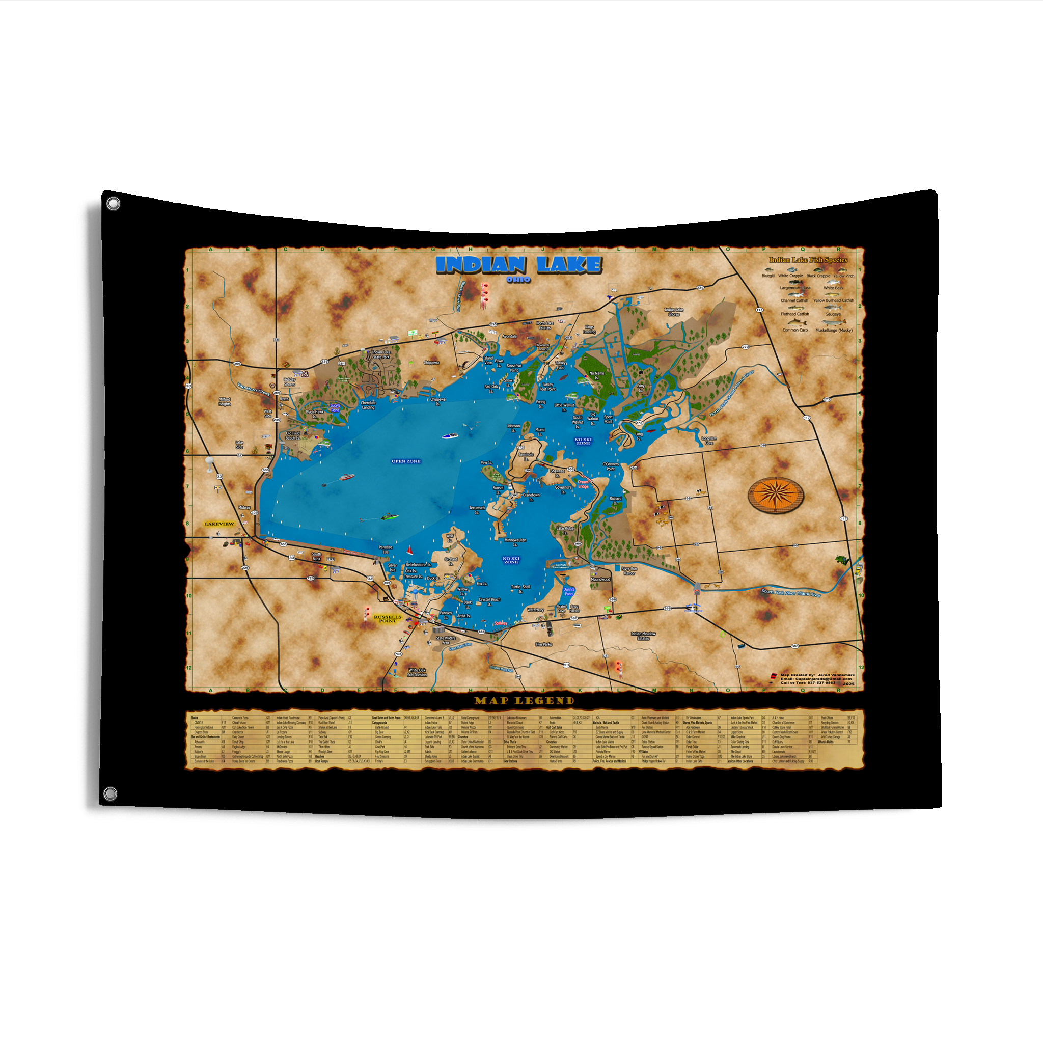Indian Lake Map Flag - Double Sided product thumbnail image Indian Lake Map Flag - Double Sided product thumbnail image