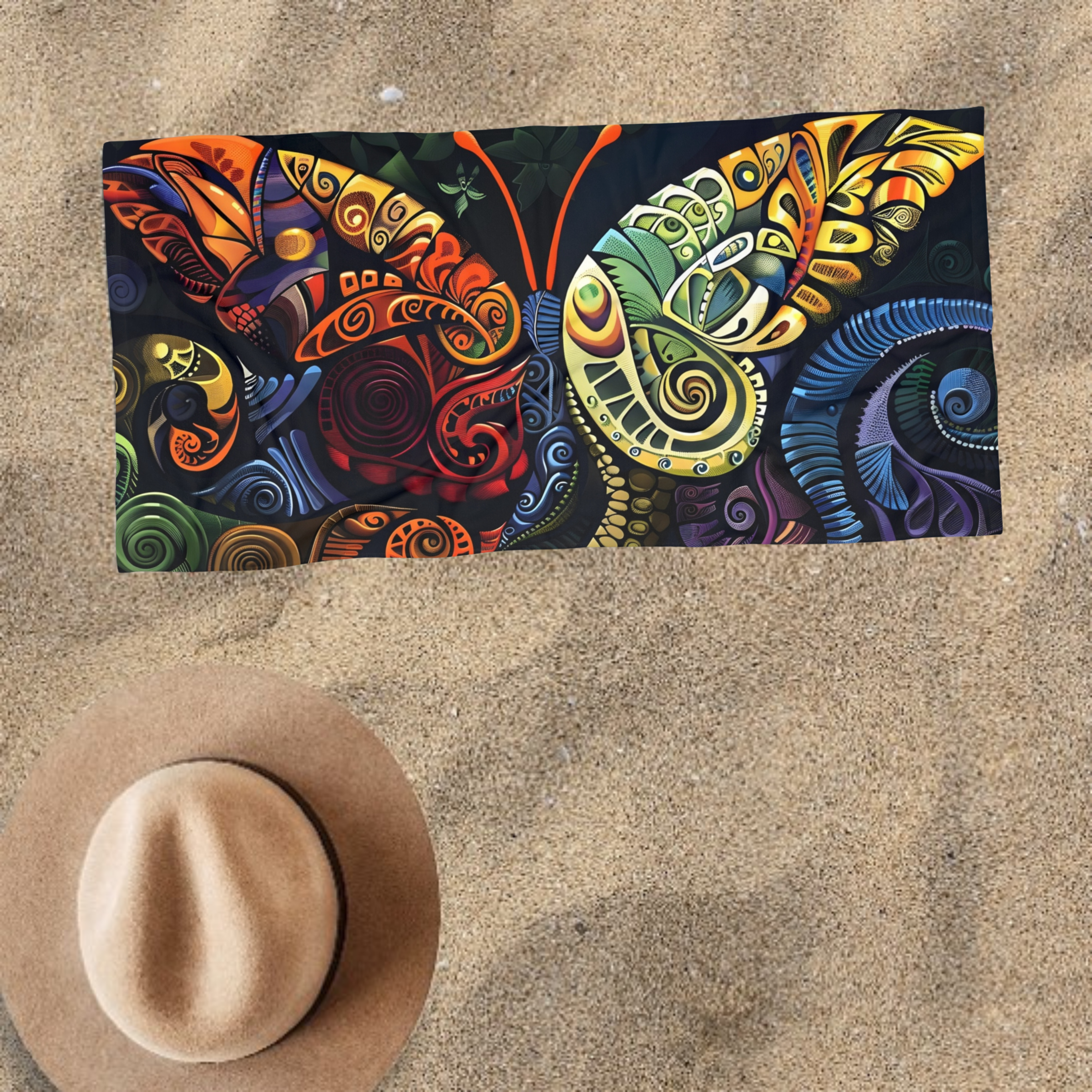 Arabesque Colorful Butterfly Beach Towel product thumbnail image Arabesque Colorful Butterfly Beach Towel product thumbnail image