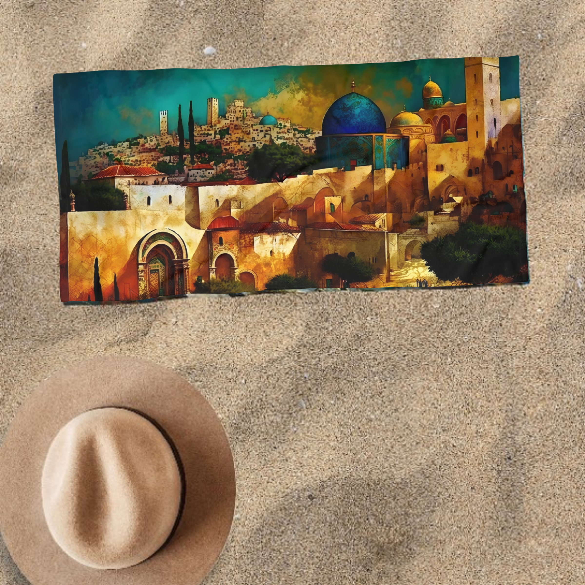 Ancient Jerusalem City Beach Towel product thumbnail image Ancient Jerusalem City Beach Towel product thumbnail image