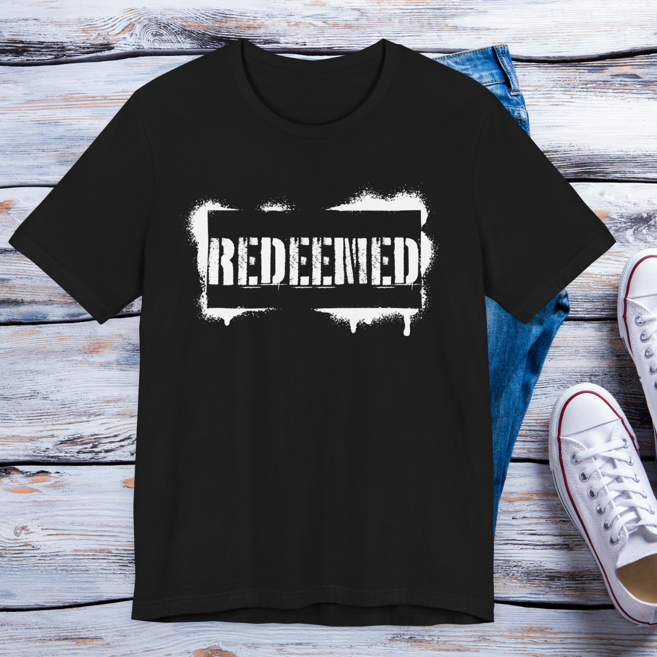 Redeemed Unisex Jersey Short Sleeve Tee product thumbnail image Redeemed Unisex Jersey Short Sleeve Tee product thumbnail image