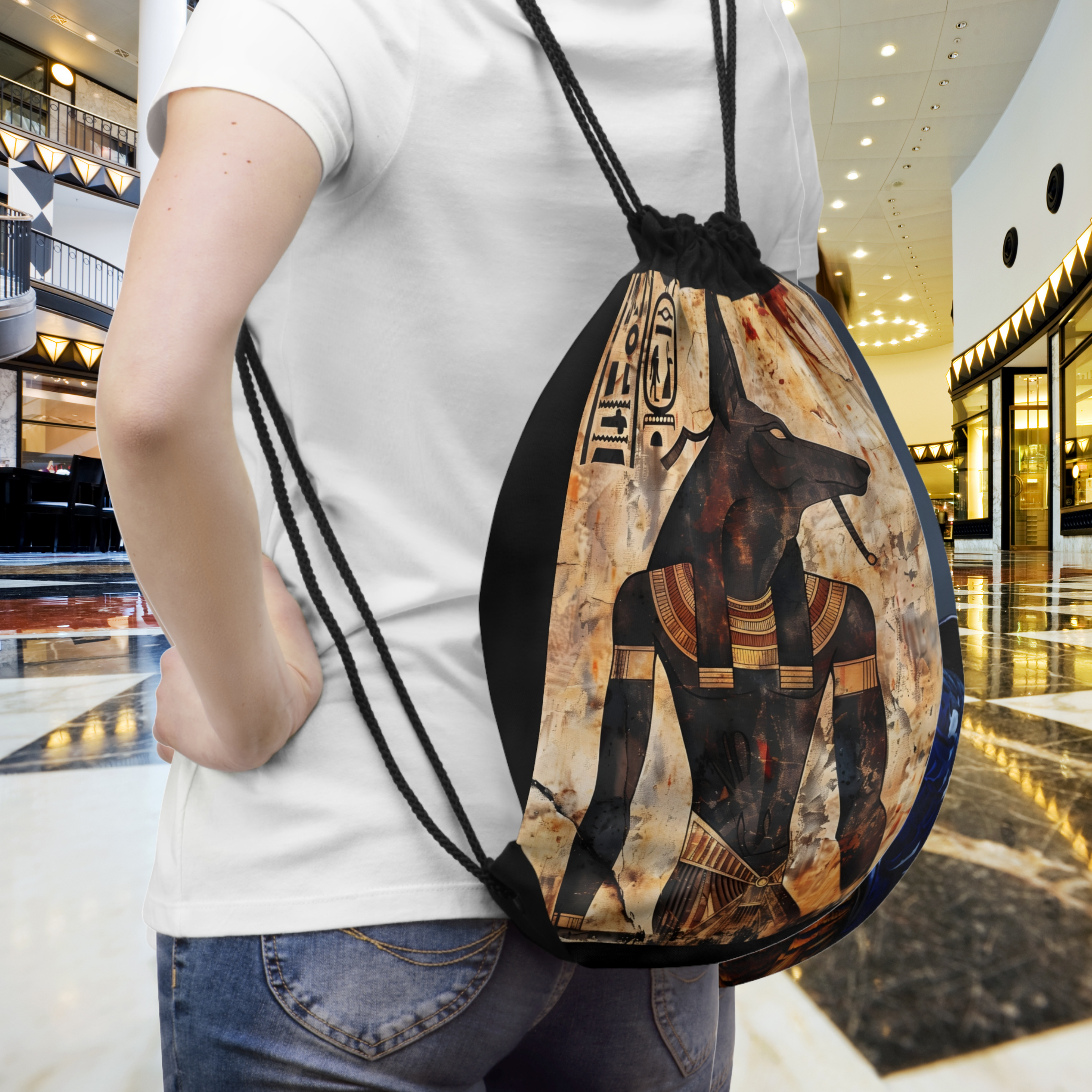 Anubis Egyptian God Drawstring Bag product thumbnail image Anubis Egyptian God Drawstring Bag product thumbnail image