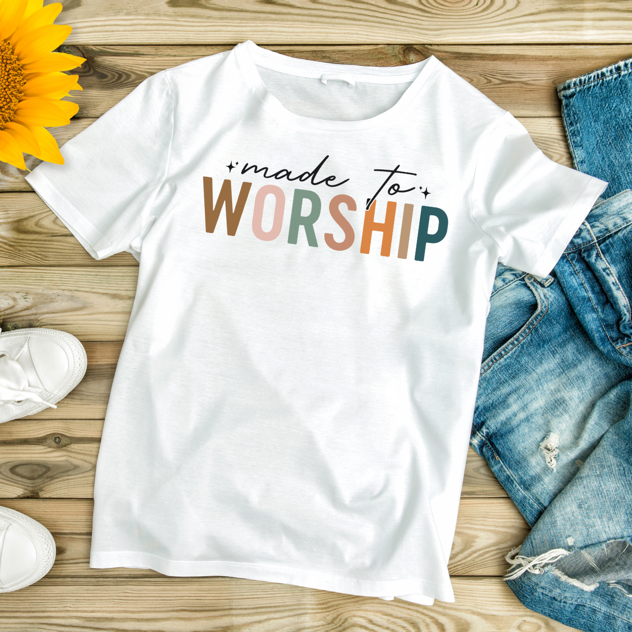 Made to Worship Unisex Heavy Cotton Tee product thumbnail image Made to Worship Unisex Heavy Cotton Tee product thumbnail image