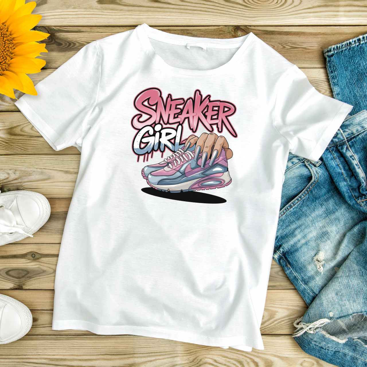 Sneaker Girl Unisex Jersey Short Sleeve Tee product thumbnail image Sneaker Girl Unisex Jersey Short Sleeve Tee product thumbnail image