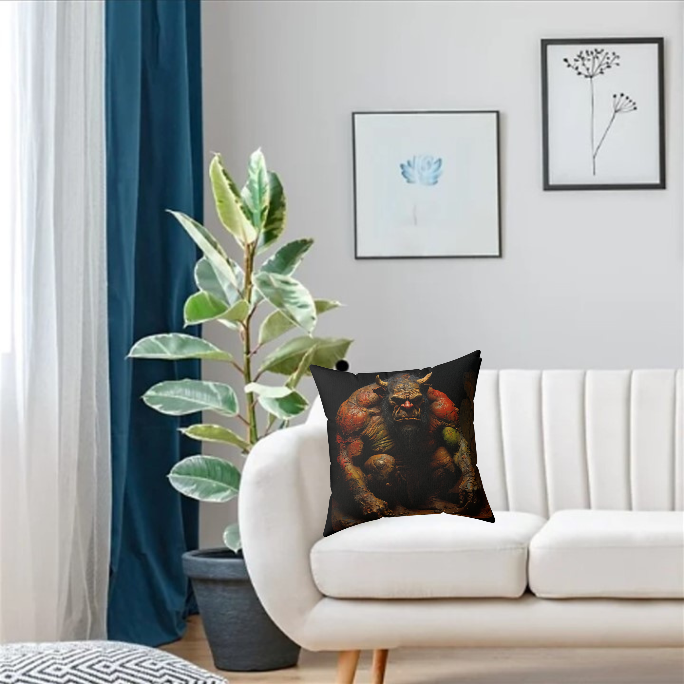 Ogre Mythical Figure Square Pillow product thumbnail image Ogre Mythical Figure Square Pillow product thumbnail image