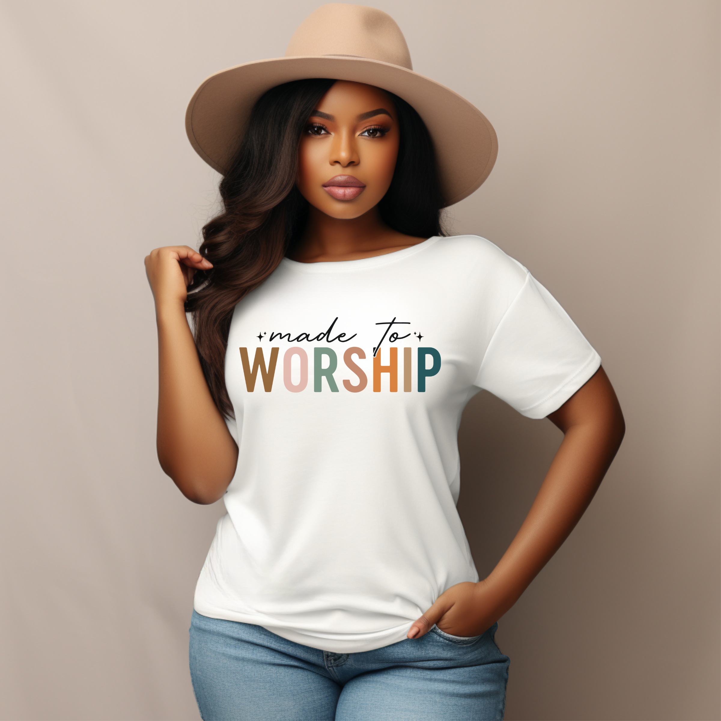 Made to Worship Unisex Heavy Cotton Tee product thumbnail image Made to Worship Unisex Heavy Cotton Tee product thumbnail image