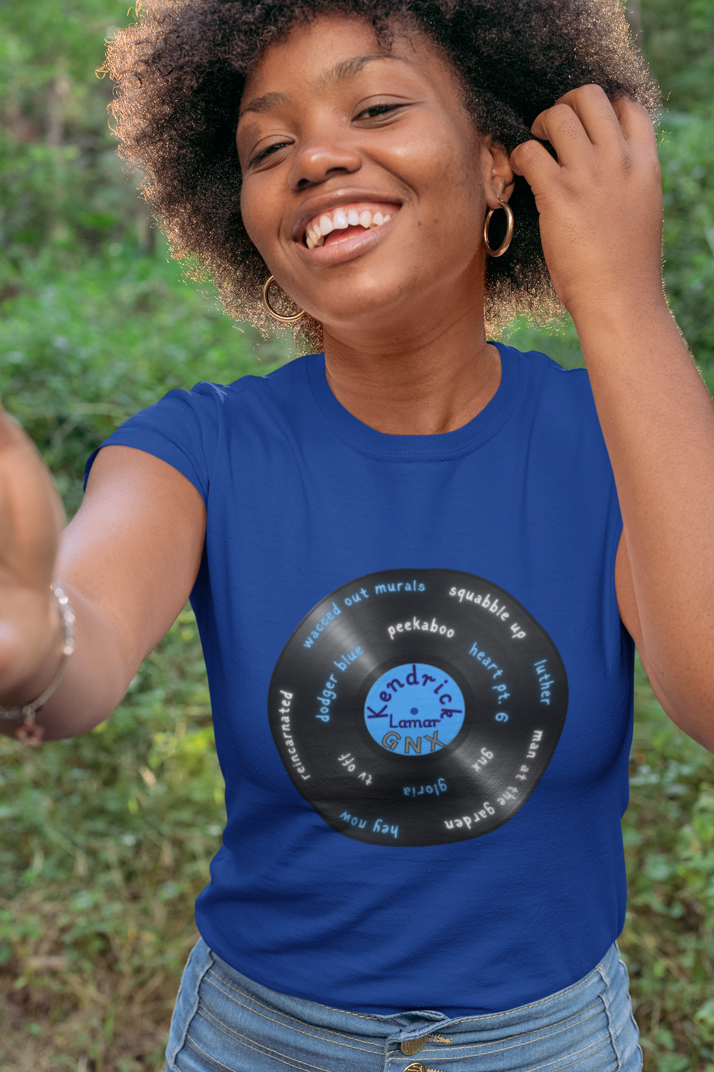Kendrick Lamar GNX Vinyl Record Design T-Shirt, Kendrick Merch for Fans, Superbowl 2025, Black History Month, Rap Fan Clothing product thumbnail image
