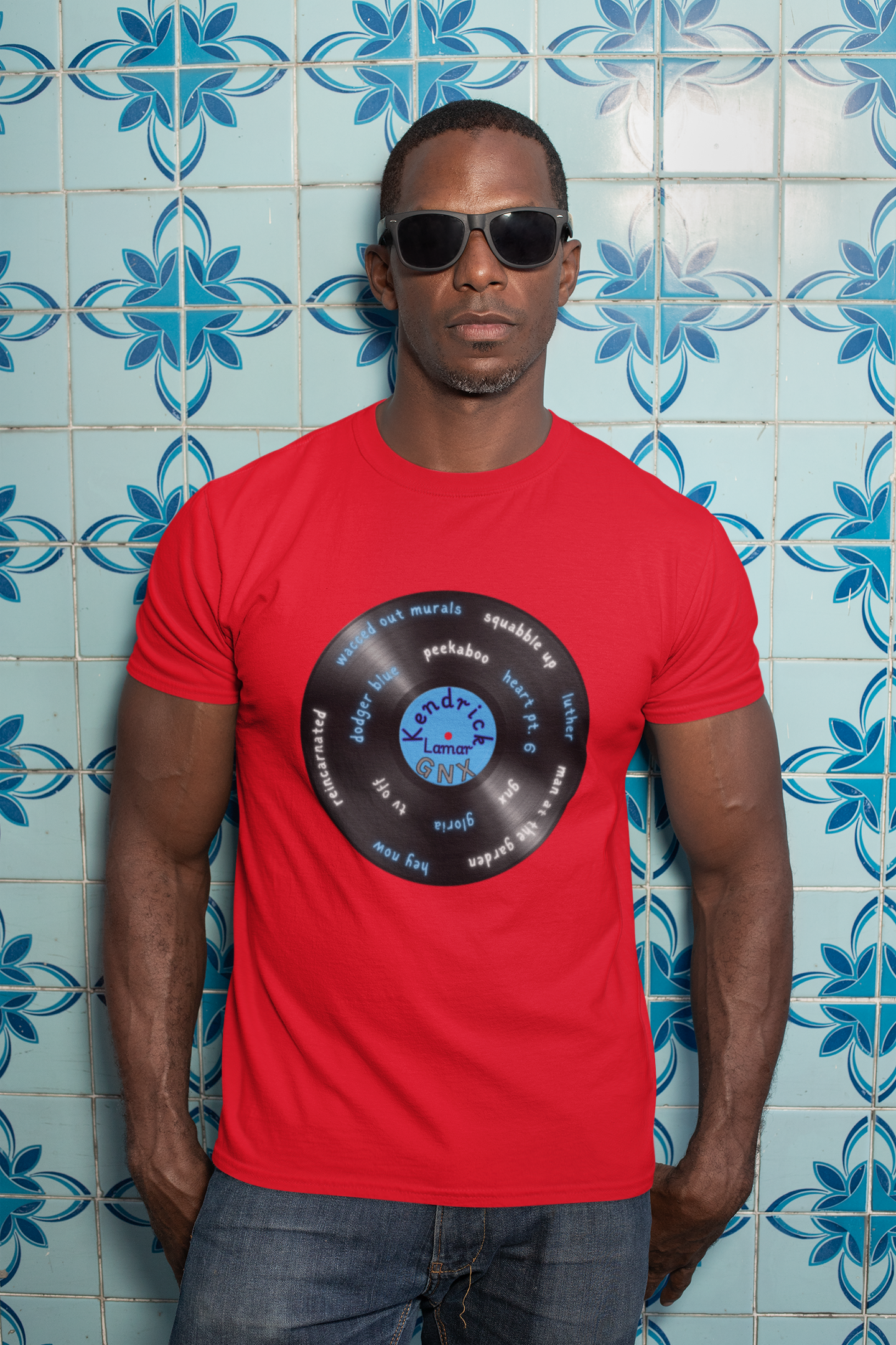 Kendrick Lamar GNX Vinyl Record Design T-Shirt, Kendrick Merch for Fans, Superbowl 2025, Black History Month, Rap Fan Clothing