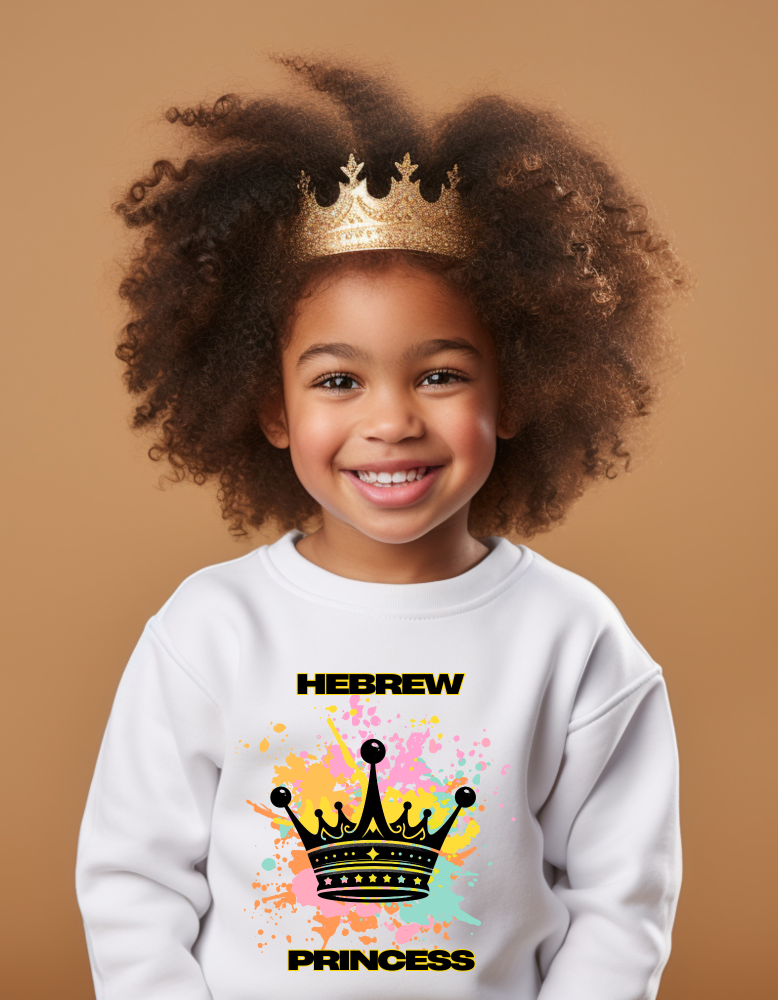 Hebrew Princess Toddler Long Sleeve Tee