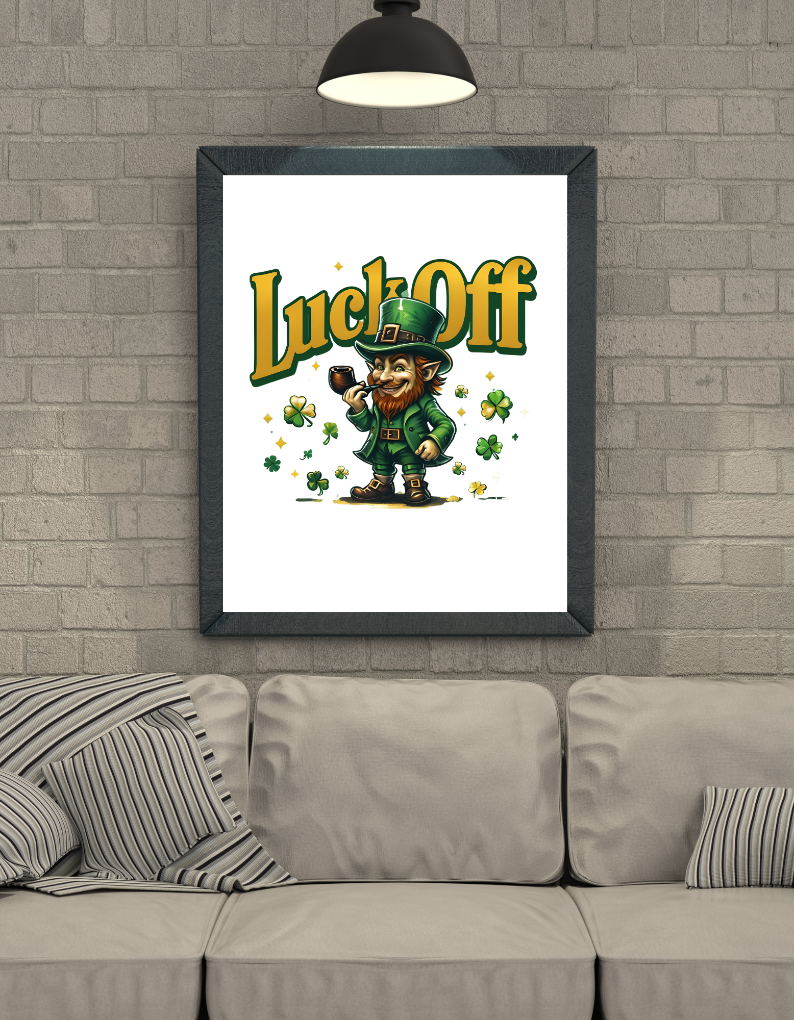 Spicy Leprechaun St. Patrick’s Day Poster – “Luck Off” | Funny Irish Pub Art