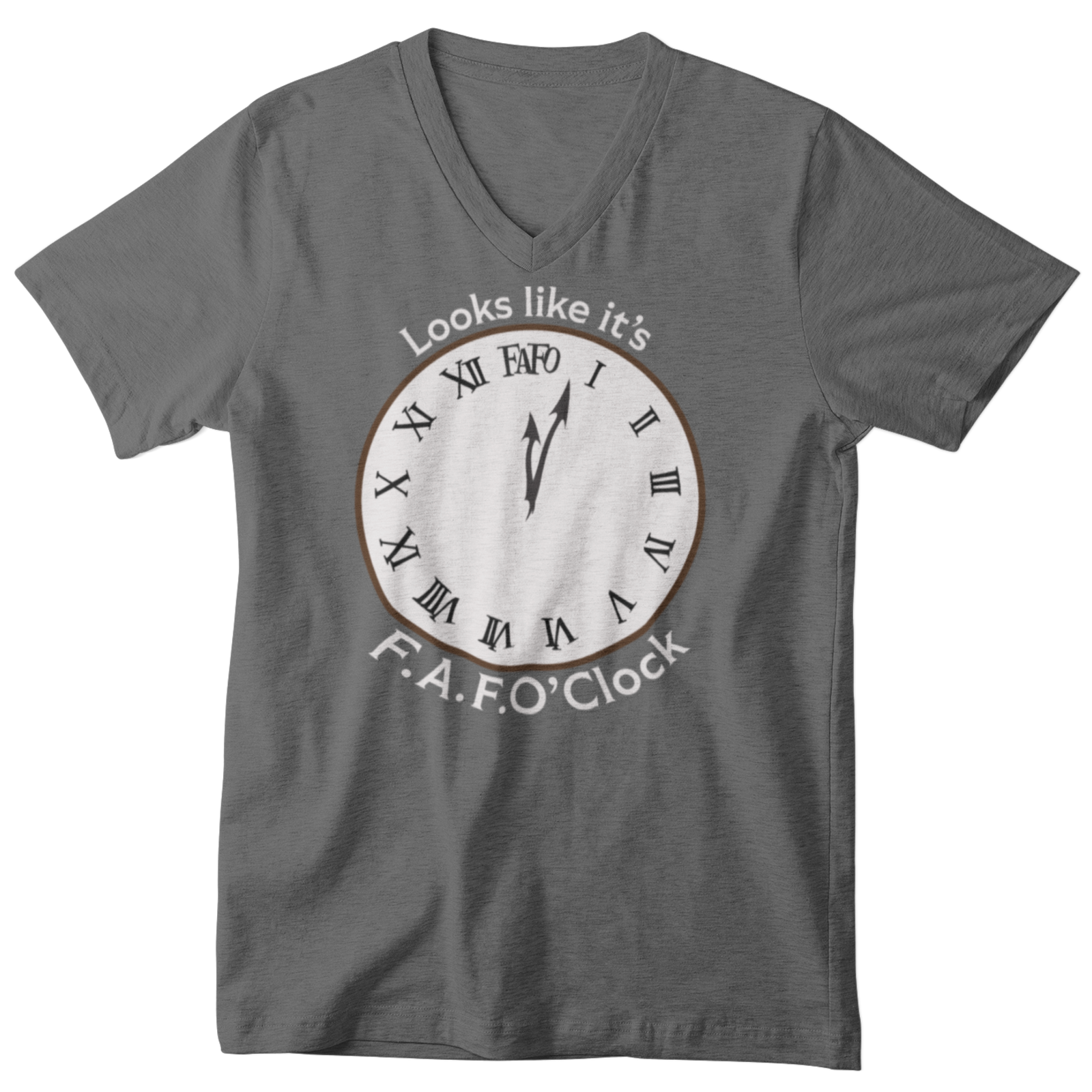 Men's V-Neck FAFO'Clock Tee product thumbnail image Men's V-Neck FAFO'Clock Tee product thumbnail image