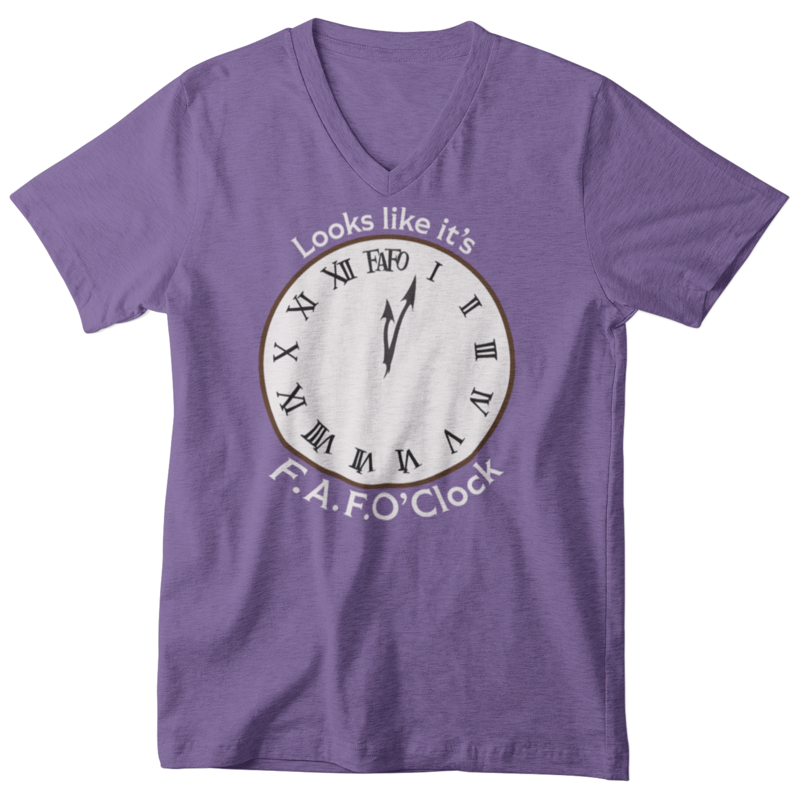Men's V-Neck FAFO'Clock Tee product thumbnail image Men's V-Neck FAFO'Clock Tee product thumbnail image