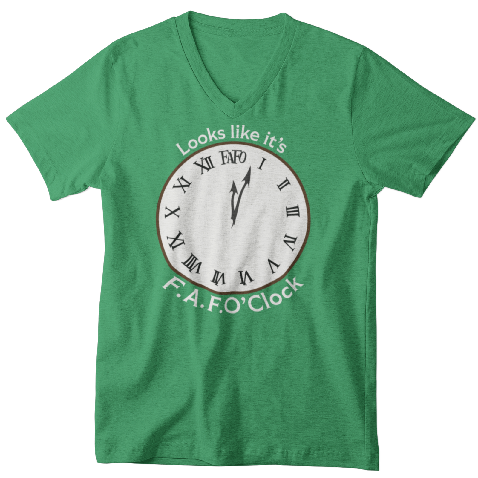 Men's V-Neck FAFO'Clock Tee product thumbnail image Men's V-Neck FAFO'Clock Tee product thumbnail image