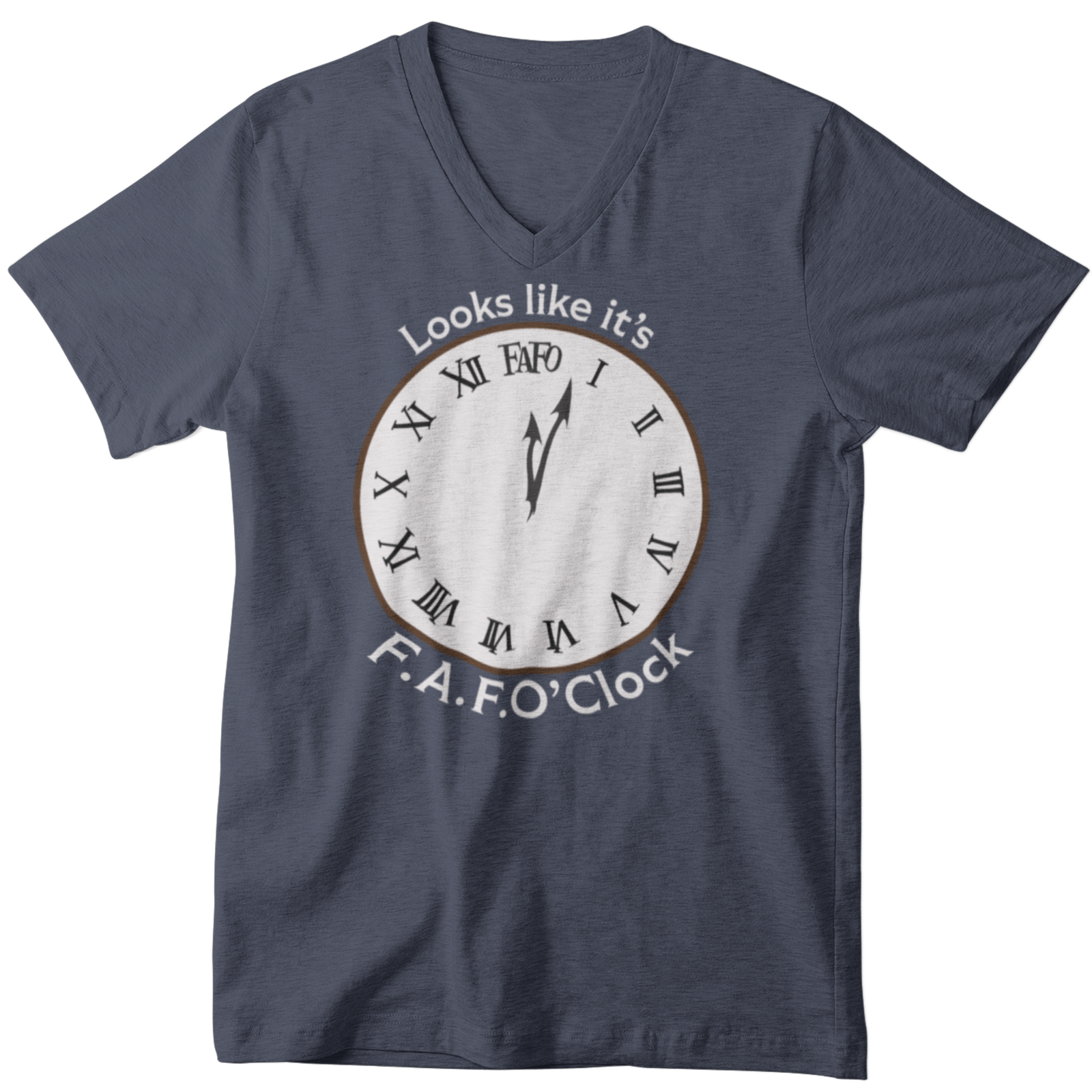 Men's V-Neck FAFO'Clock Tee product thumbnail image Men's V-Neck FAFO'Clock Tee product thumbnail image
