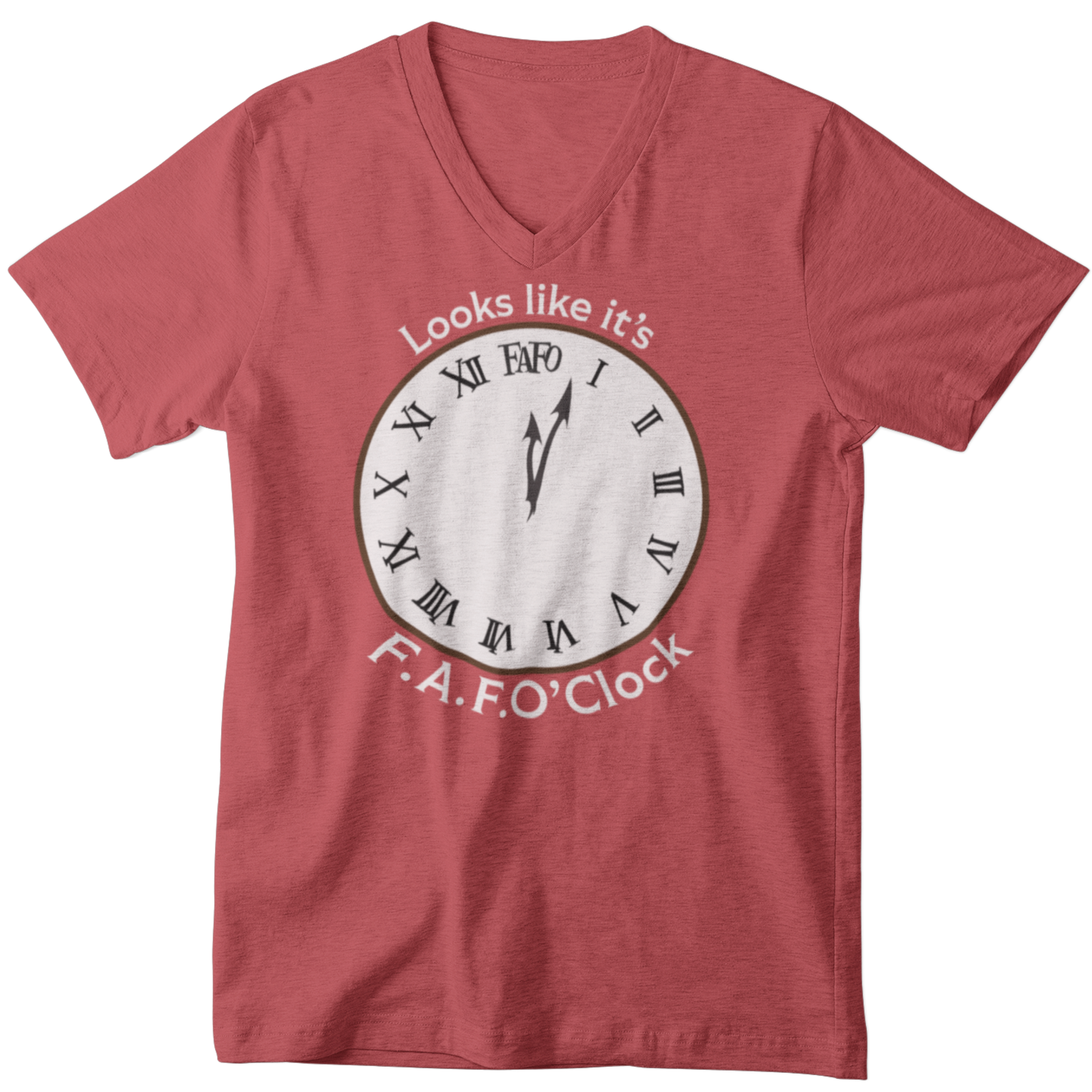 Men's V-Neck FAFO'Clock Tee product thumbnail image Men's V-Neck FAFO'Clock Tee product thumbnail image