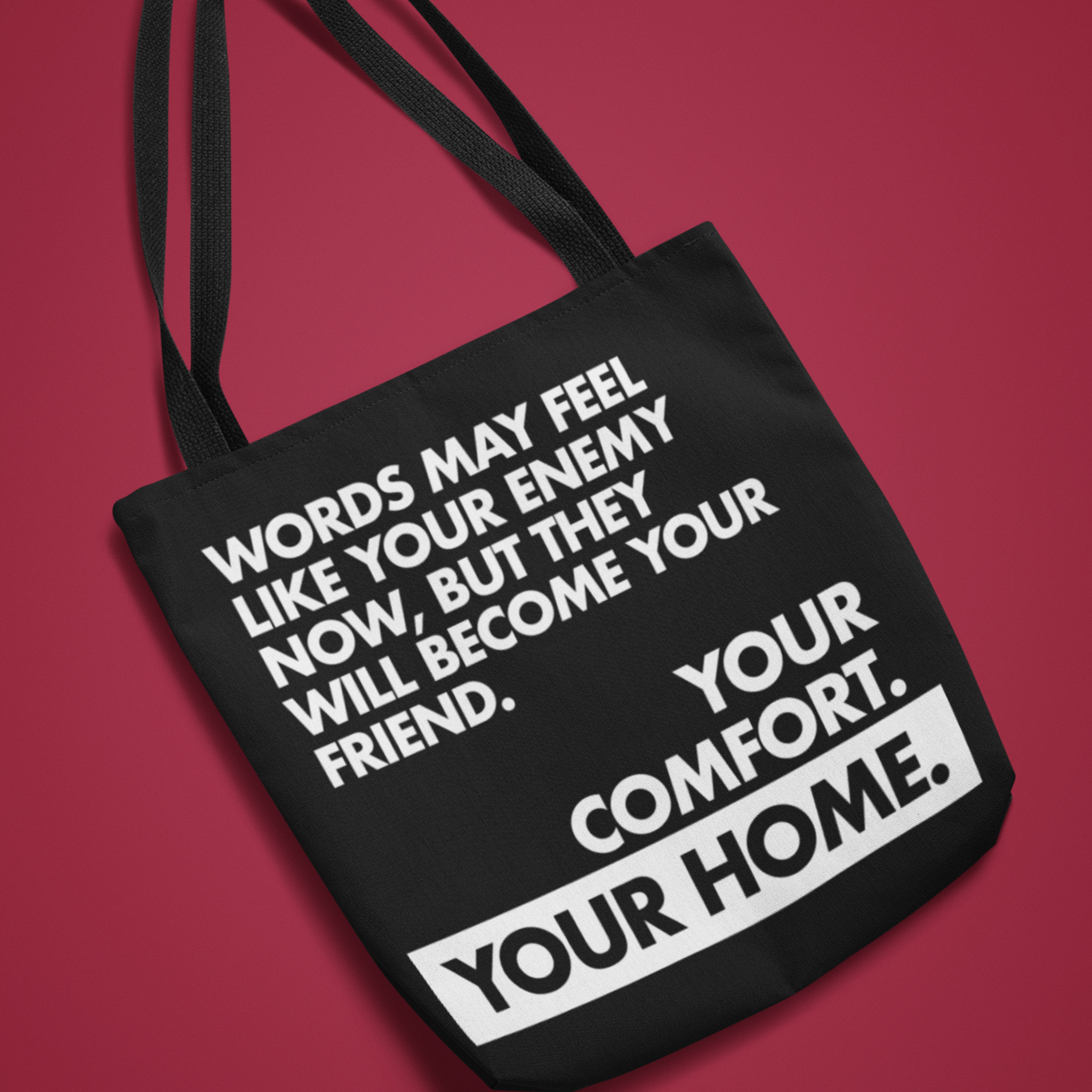 Your Faithful Reader 2025 Words Black Canvas Tote Bag, 5-Color Straps product thumbnail image Your Faithful Reader 2025 Words Black Canvas Tote Bag, 5-Color Straps product thumbnail image