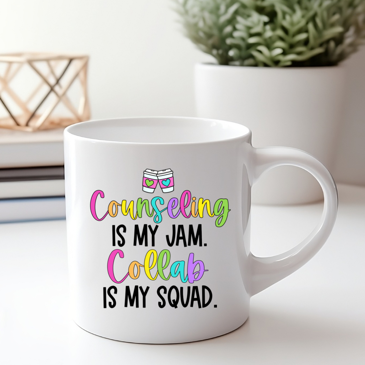 "Counseling is My Jam, Collab is My Squad" Mug product thumbnail image "Counseling is My Jam, Collab is My Squad" Mug product thumbnail image