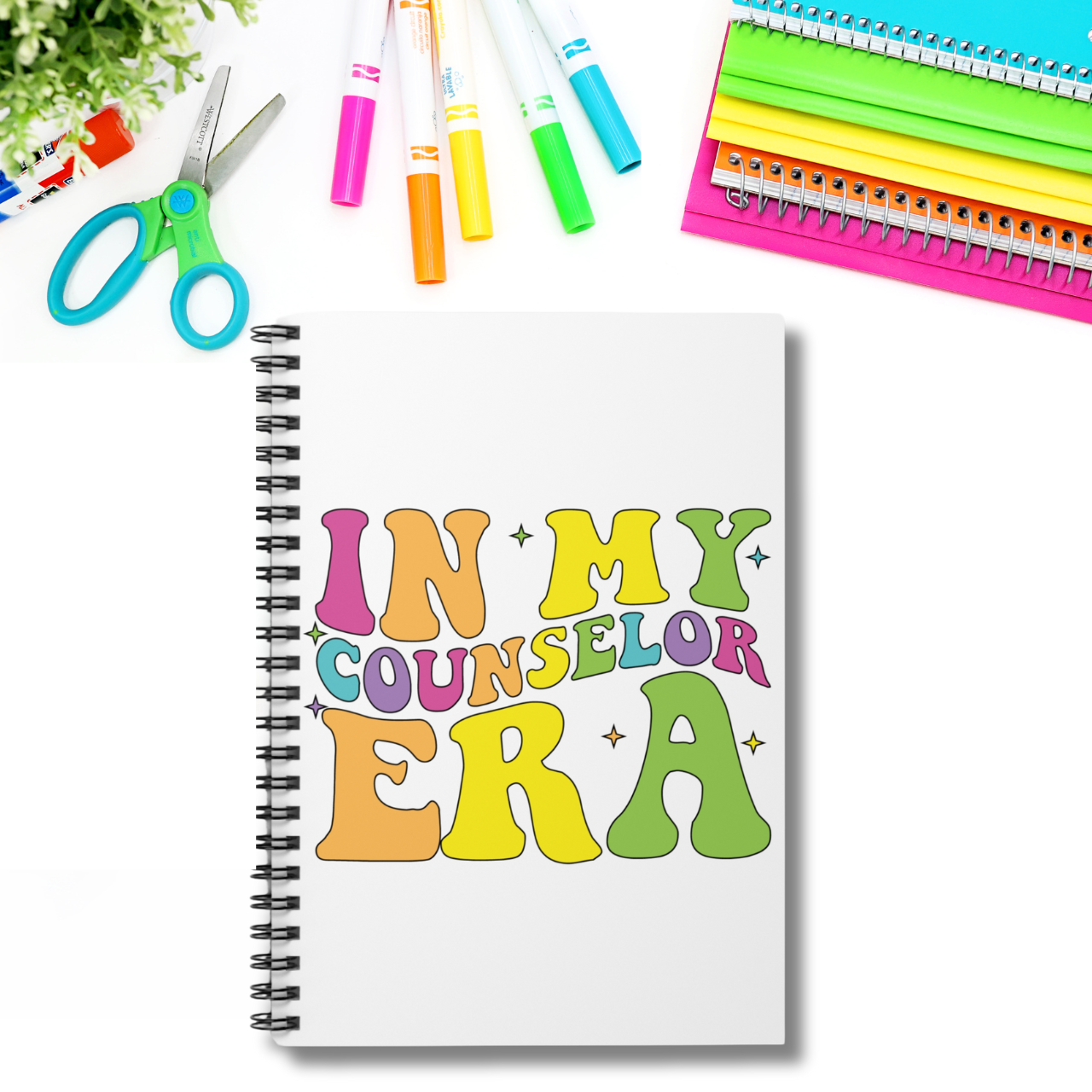 "In My Counselor Era" Spiral Notebook product thumbnail image "In My Counselor Era" Spiral Notebook product thumbnail image