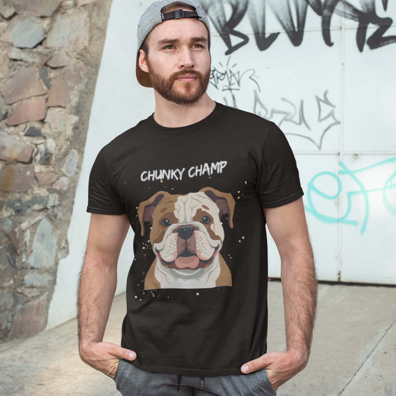 Chunky Champ (Bulldog) Softstyle T-Shirt Lightweight Cotton Classic Fit Crew Neck Tee for Casual Comfort for Adults product thumbnail image Chunky Champ (Bulldog) Softstyle T-Shirt Lightweight Cotton Classic Fit Crew Neck Tee for Casual Comfort for Adults product thumbnail image