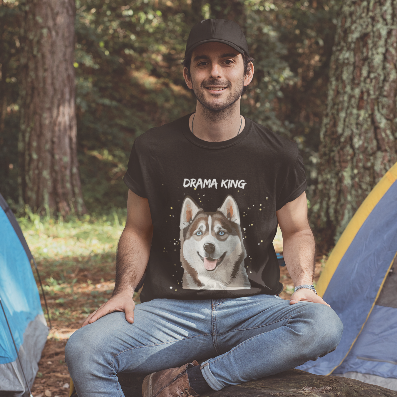 Drama King (Husky) Softstyle T-Shirt Lightweight Cotton Classic Fit Crew Neck Tee for Casual Comfort for Adults product thumbnail image