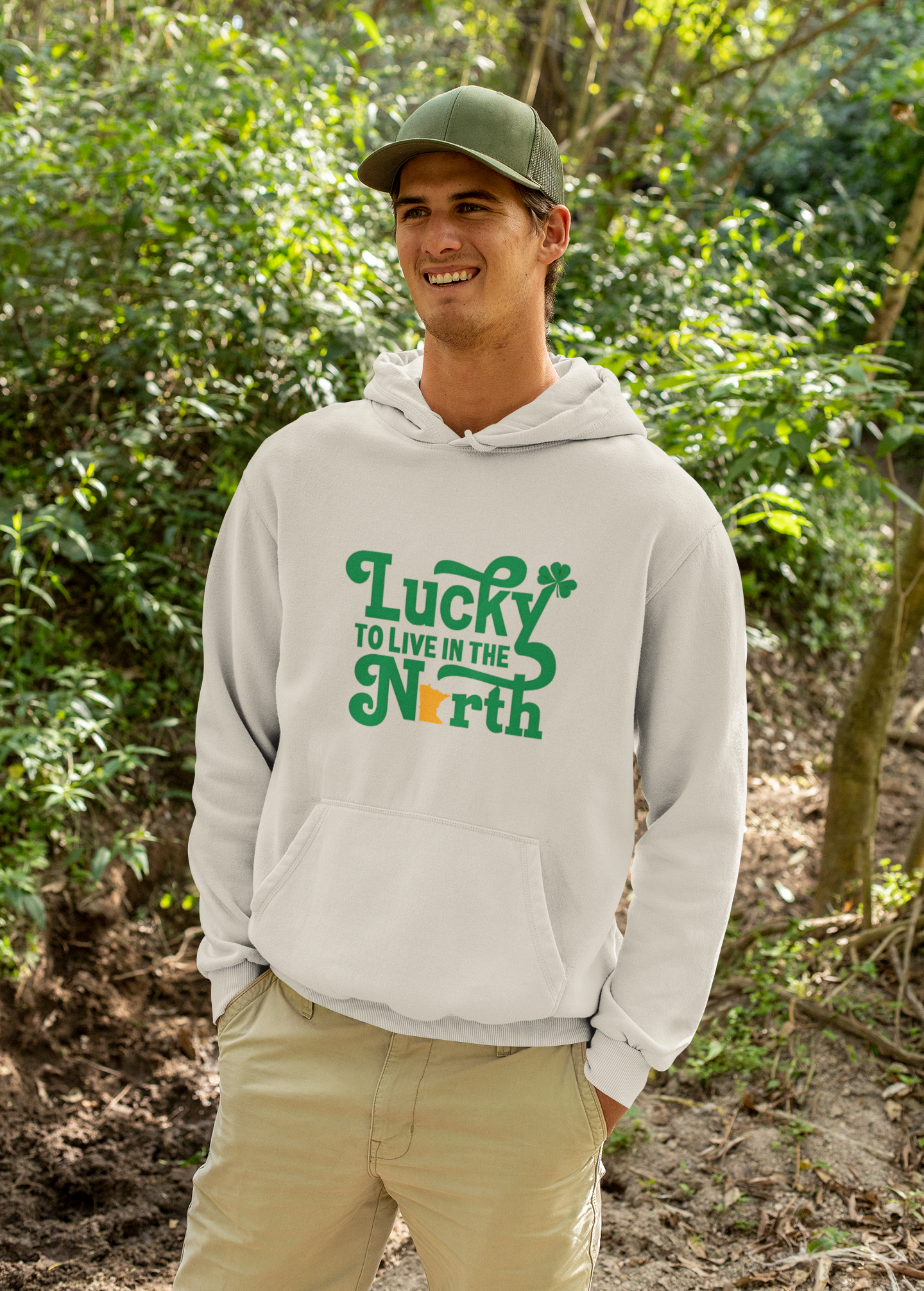 Minnesota St Patrick's Day Hoodie, Lucky to Live in the North Sweatshirt, Unisex Hooded Jumper, Green Irish Celebration Pullover, Cozy product thumbnail image Minnesota St Patrick's Day Hoodie, Lucky to Live in the North Sweatshirt, Unisex Hooded Jumper, Green Irish Celebration Pullover, Cozy product thumbnail image