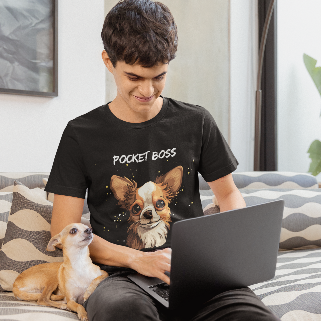 Pocket Boss (Chihuahua) Softstyle T-Shirt Lightweight Cotton Classic Fit Crew Neck Tee for Casual Comfort for Adults product thumbnail image Pocket Boss (Chihuahua) Softstyle T-Shirt Lightweight Cotton Classic Fit Crew Neck Tee for Casual Comfort for Adults product thumbnail image