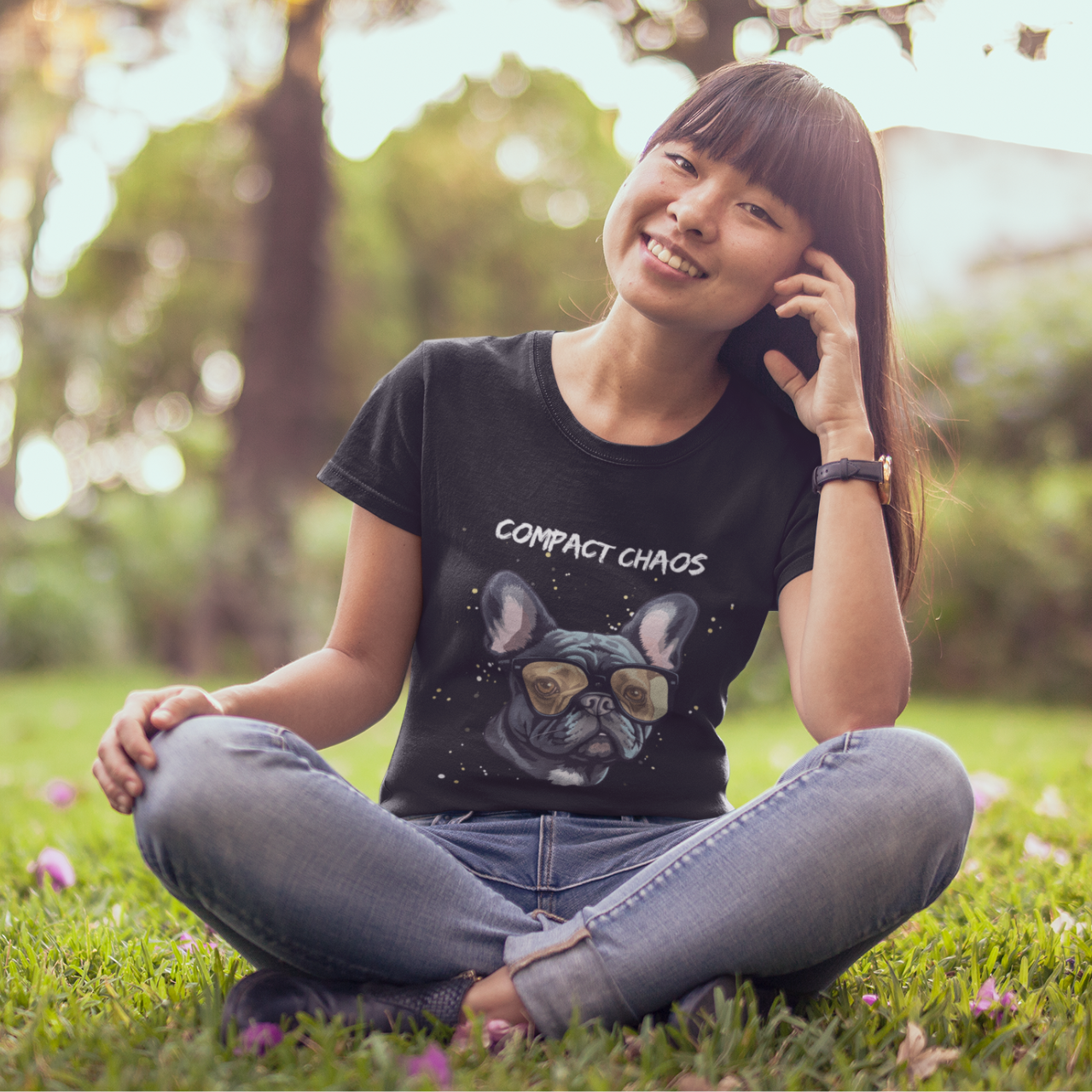 Compact Chaos (French Bulldog) Softstyle T-Shirt Lightweight Cotton Classic Fit Crew Neck Tee for Casual Comfort for Adults Compact Chaos (French Bulldog) Softstyle T-Shirt Lightweight Cotton Classic Fit Crew Neck Tee for Casual Comfort for Adults