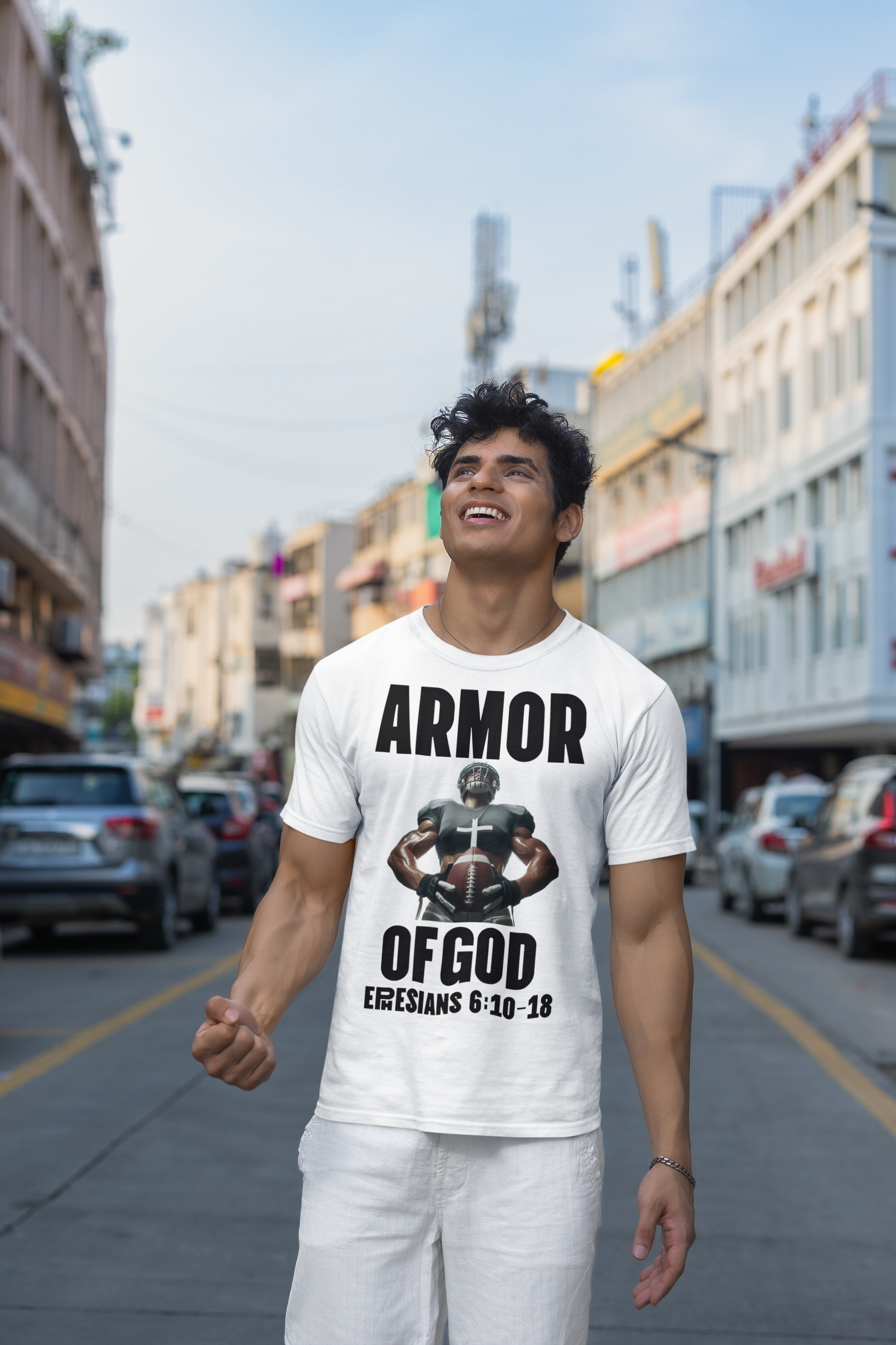 Christian T-Shirt Armor of God Unisex Jersey product thumbnail image Christian T-Shirt Armor of God Unisex Jersey product thumbnail image