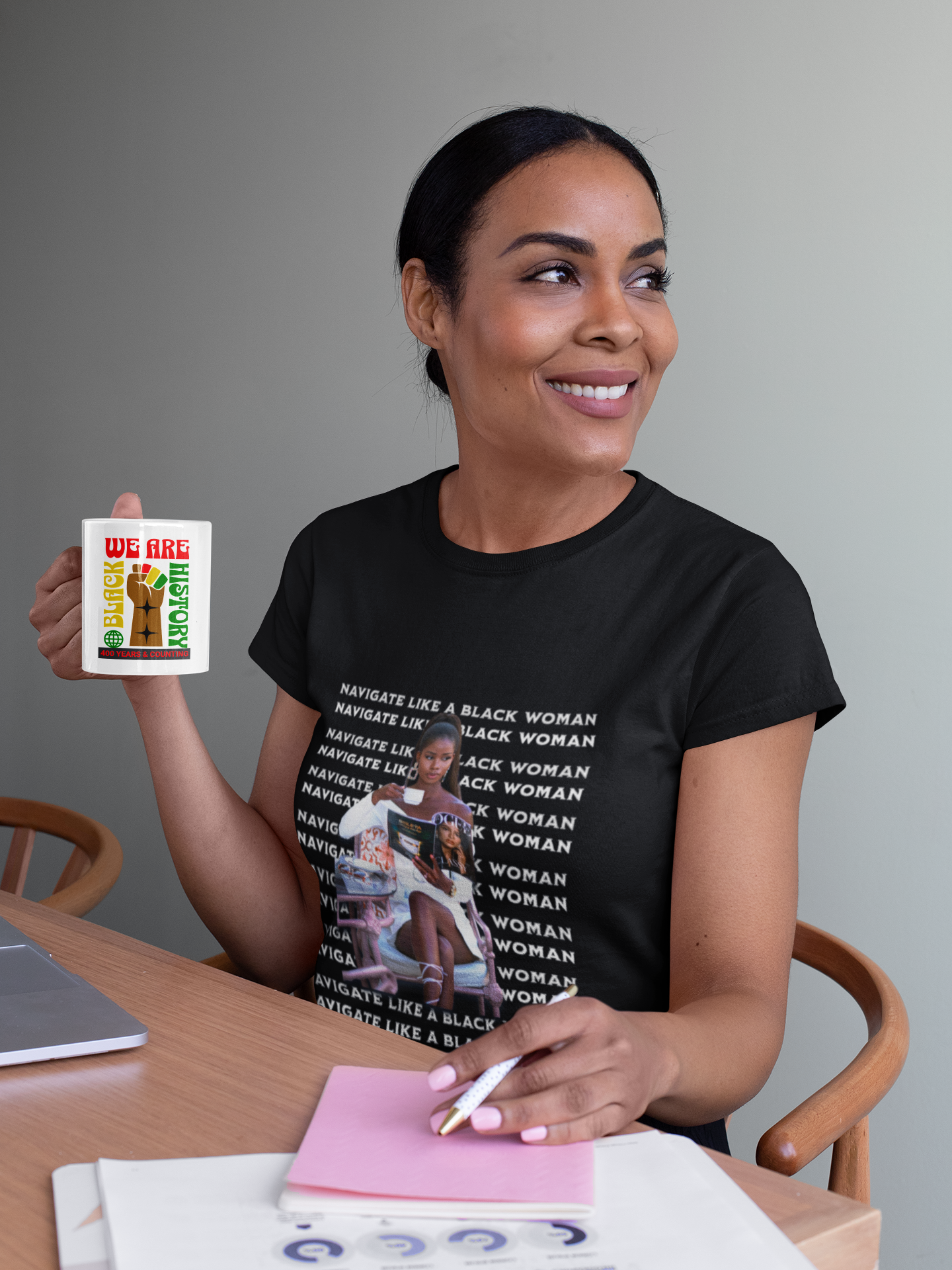Navigate Like a Black Woman, Black Woman Shirt, 92% Black Woman Club, Black Girl Magic T-Shirts, Black History Month Shirts for Women product thumbnail image