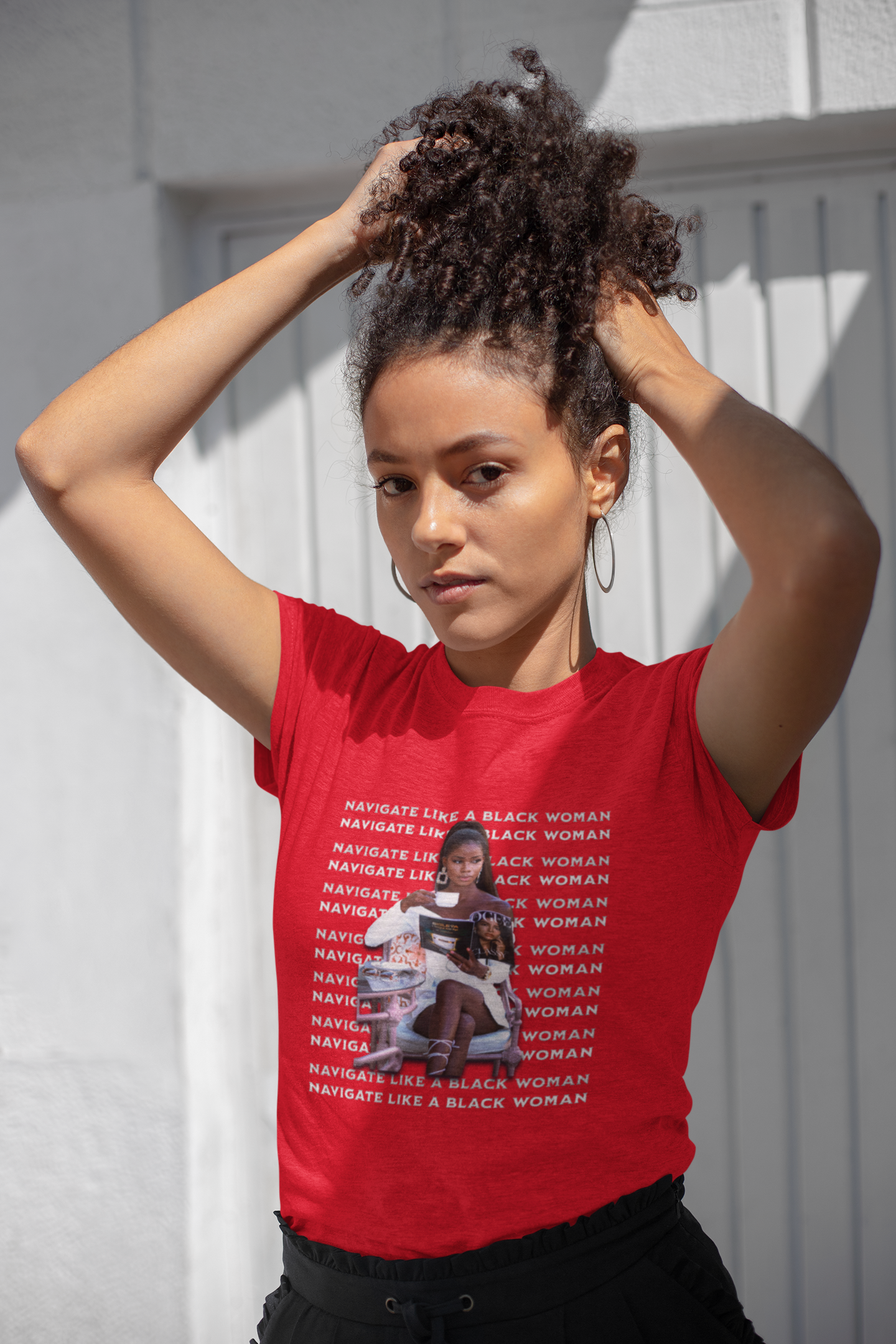 Navigate Like a Black Woman, Black Woman Shirt, 92% Black Woman Club, Black Girl Magic T-Shirts, Black History Month Shirts for Women product thumbnail image