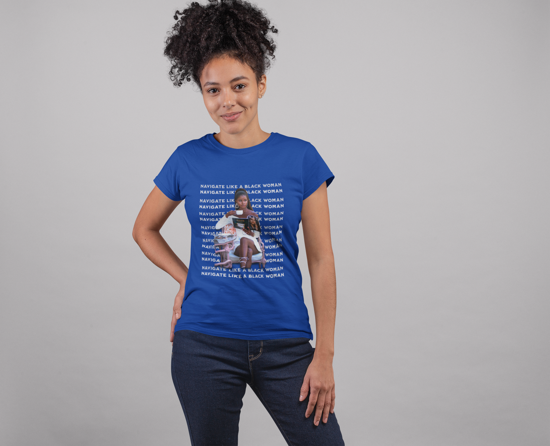 Navigate Like a Black Woman, Black Woman Shirt, 92% Black Woman Club, Black Girl Magic T-Shirts, Black History Month Shirts for Women product thumbnail image