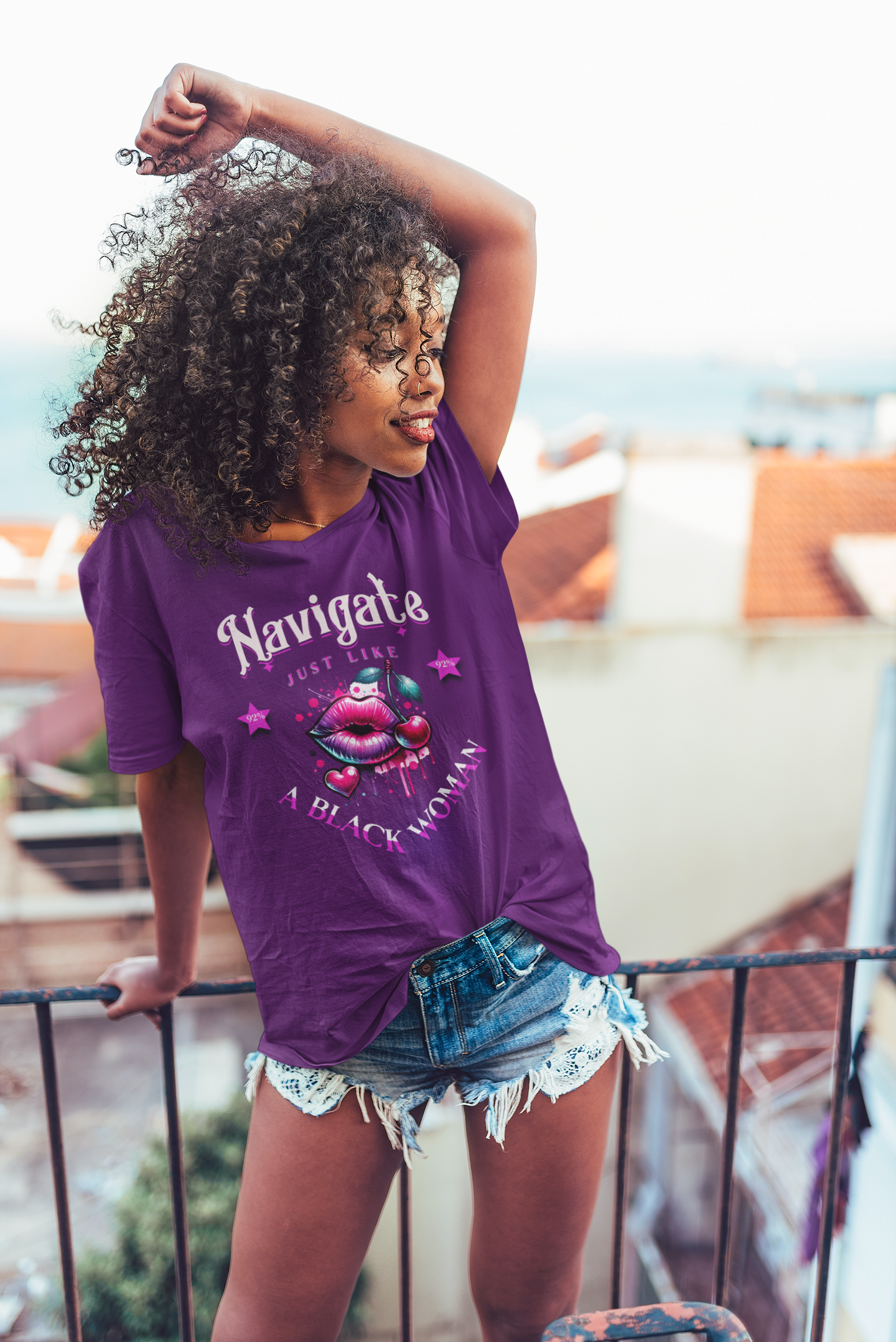 Black Girl Magic T-Shirts, Black History Month Shirts for Women, Navigate Like a Black Woman, Black Woman Shirt, 92% Black Woman Club product thumbnail image