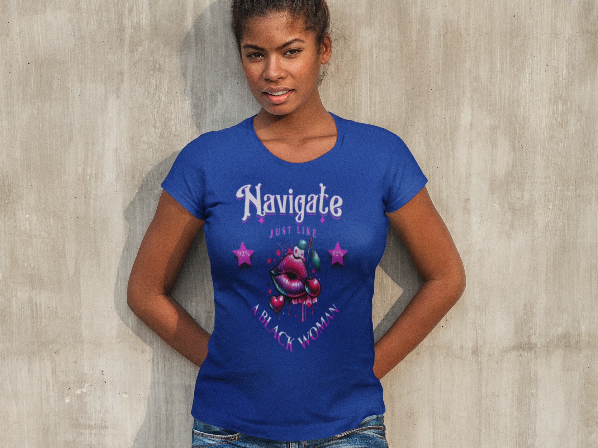 Black Girl Magic T-Shirts, Black History Month Shirts for Women, Navigate Like a Black Woman, Black Woman Shirt, 92% Black Woman Club product thumbnail image