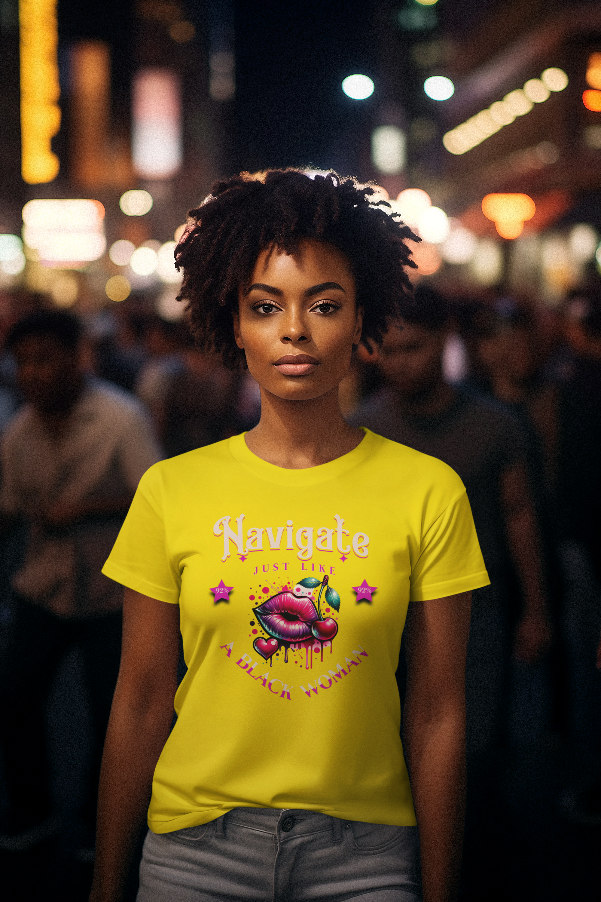 Black Girl Magic T-Shirts, Black History Month Shirts for Women, Navigate Like a Black Woman, Black Woman Shirt, 92% Black Woman Club product thumbnail image