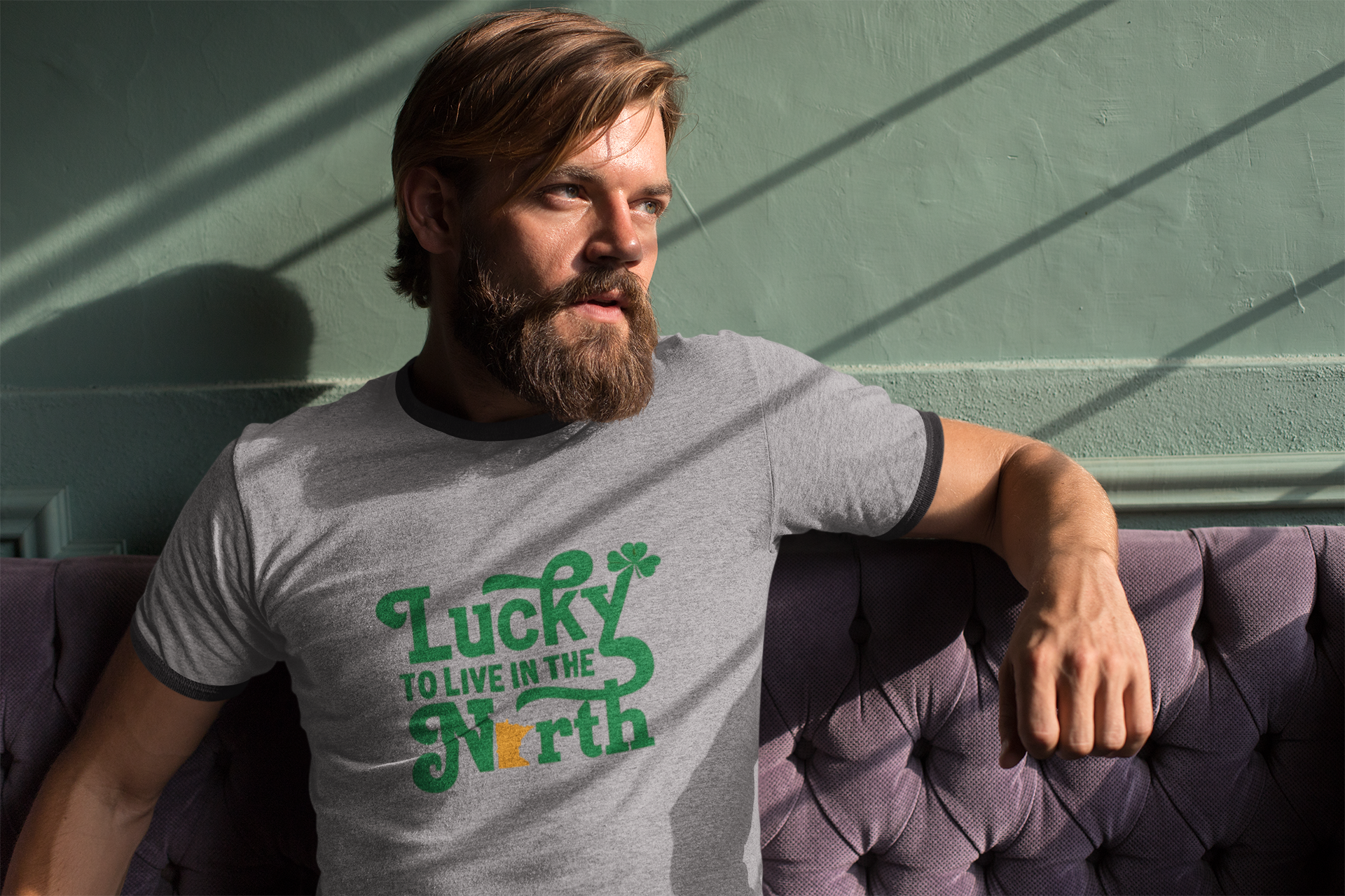 Minnesota Pride Ringer T-Shirt, Lucky to Live in the North Shirt, Unisex Cotton Tee, Minnesota Gift, North Country Apparel product thumbnail image Minnesota Pride Ringer T-Shirt, Lucky to Live in the North Shirt, Unisex Cotton Tee, Minnesota Gift, North Country Apparel product thumbnail image