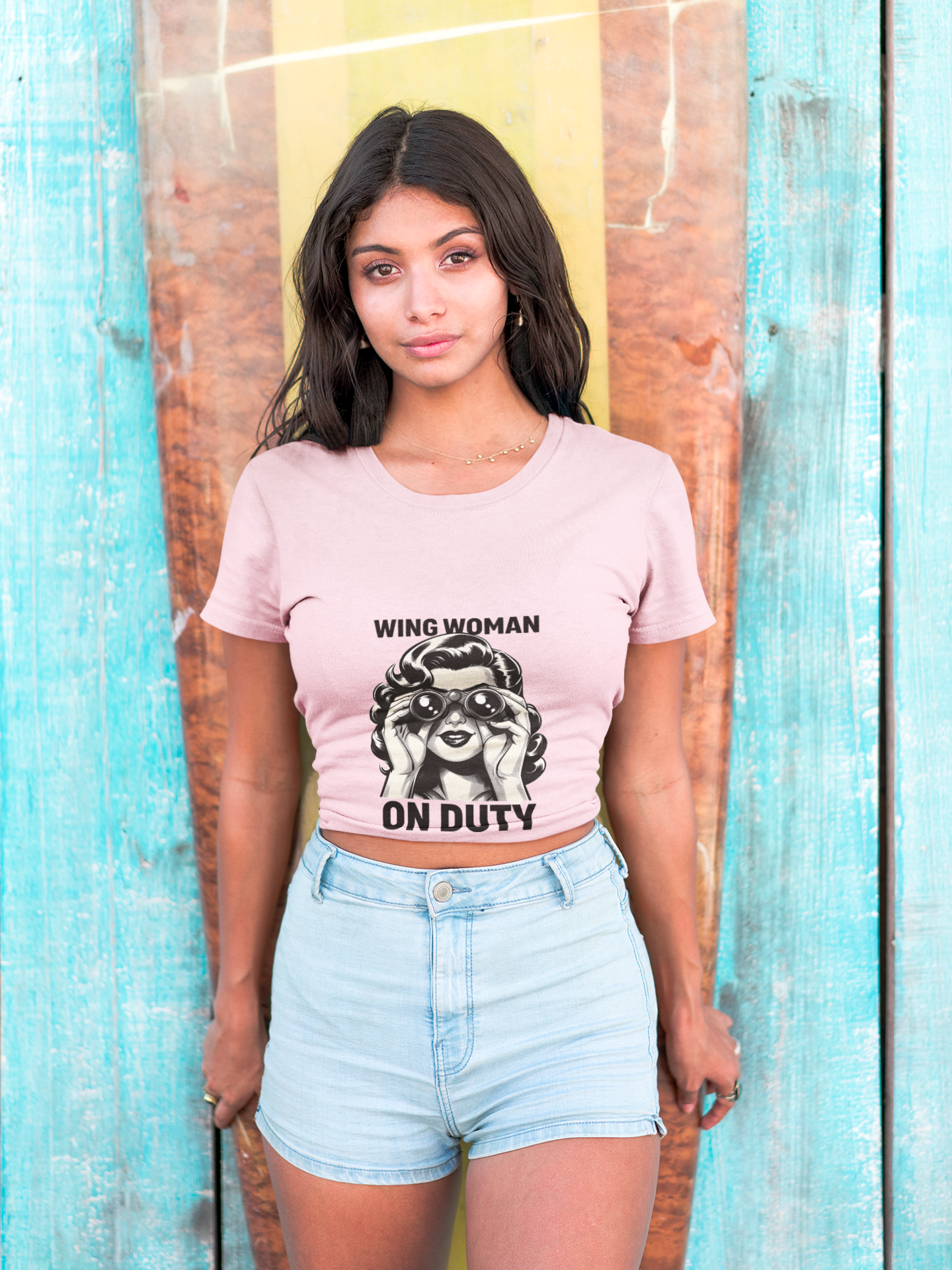Baby Tee, Empowering Wing Woman on Duty Shirt, Women's Graphic Tee, Feminist Tee, Girl Power Gift, Strong Female Shirt product thumbnail image Baby Tee, Empowering Wing Woman on Duty Shirt, Women's Graphic Tee, Feminist Tee, Girl Power Gift, Strong Female Shirt product thumbnail image