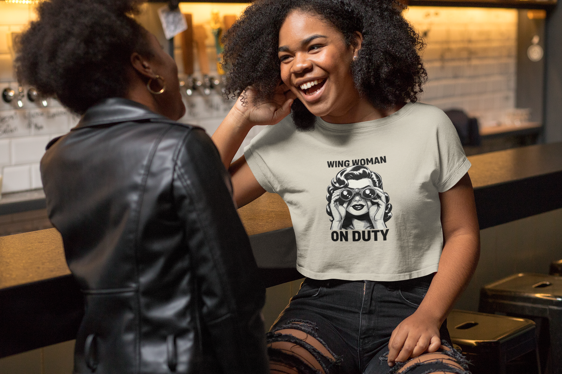 Baby Tee, Empowering Wing Woman on Duty Shirt, Women's Graphic Tee, Feminist Tee, Girl Power Gift, Strong Female Shirt product thumbnail image Baby Tee, Empowering Wing Woman on Duty Shirt, Women's Graphic Tee, Feminist Tee, Girl Power Gift, Strong Female Shirt product thumbnail image